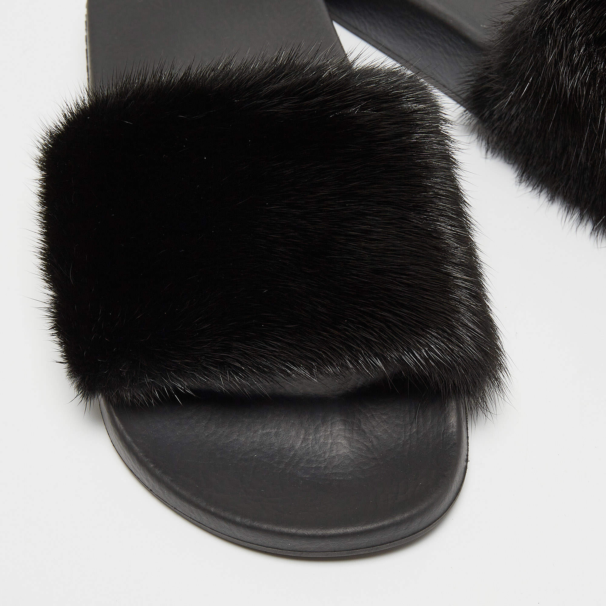 Givenchy, Shoes, Givenchy Genuine Mink Fur Slide Sandal Fushia Mink