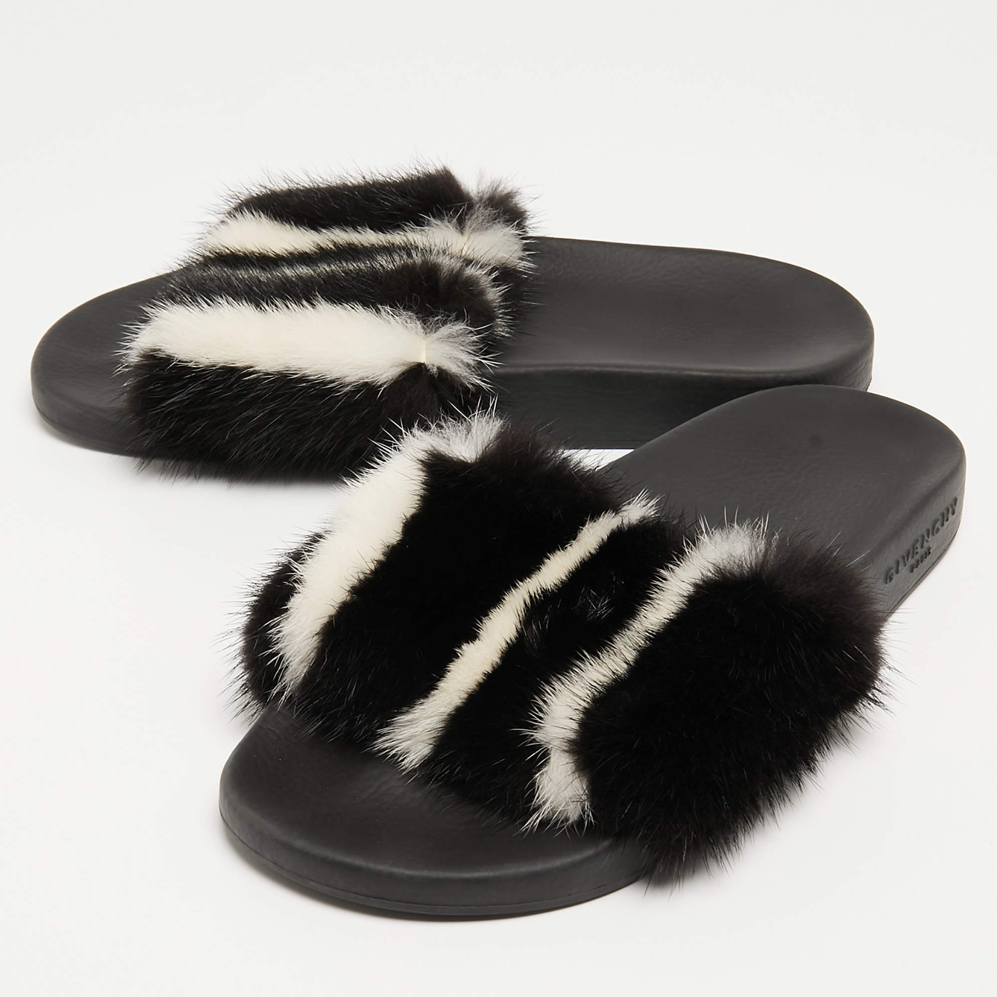 Givenchy shearling outlet slides