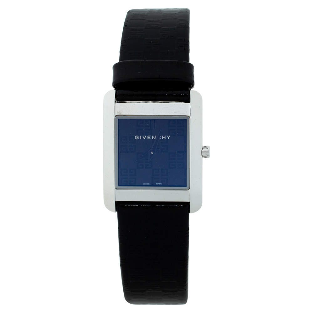  Givenchy Black Stainless Steel Patent Leather GV.5200L Women's Wristwatch 27 mm