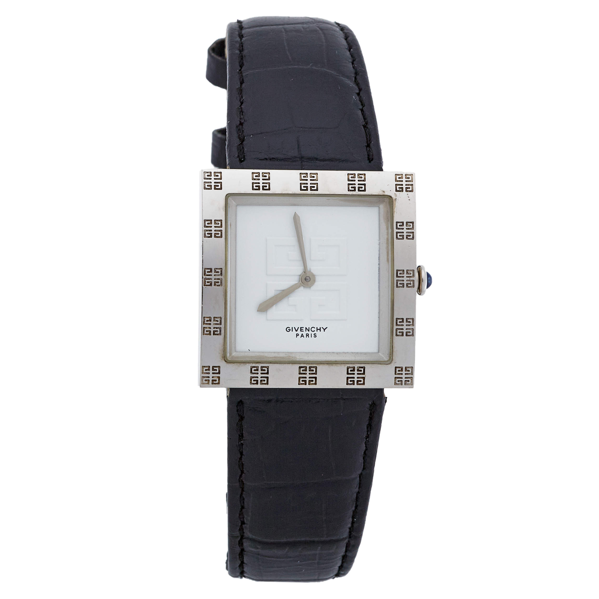 Pre Owned Givenchy White Stainless Steel Apsaras Women's Wristwatch 27MM