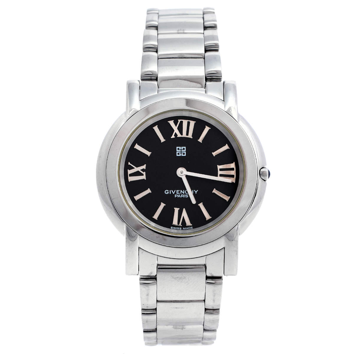 Pre Owned ساعة يد للجنسين جيفنشي كوركوفادو REG.99773195 ستانلس ستيل سوداء 40 مم 