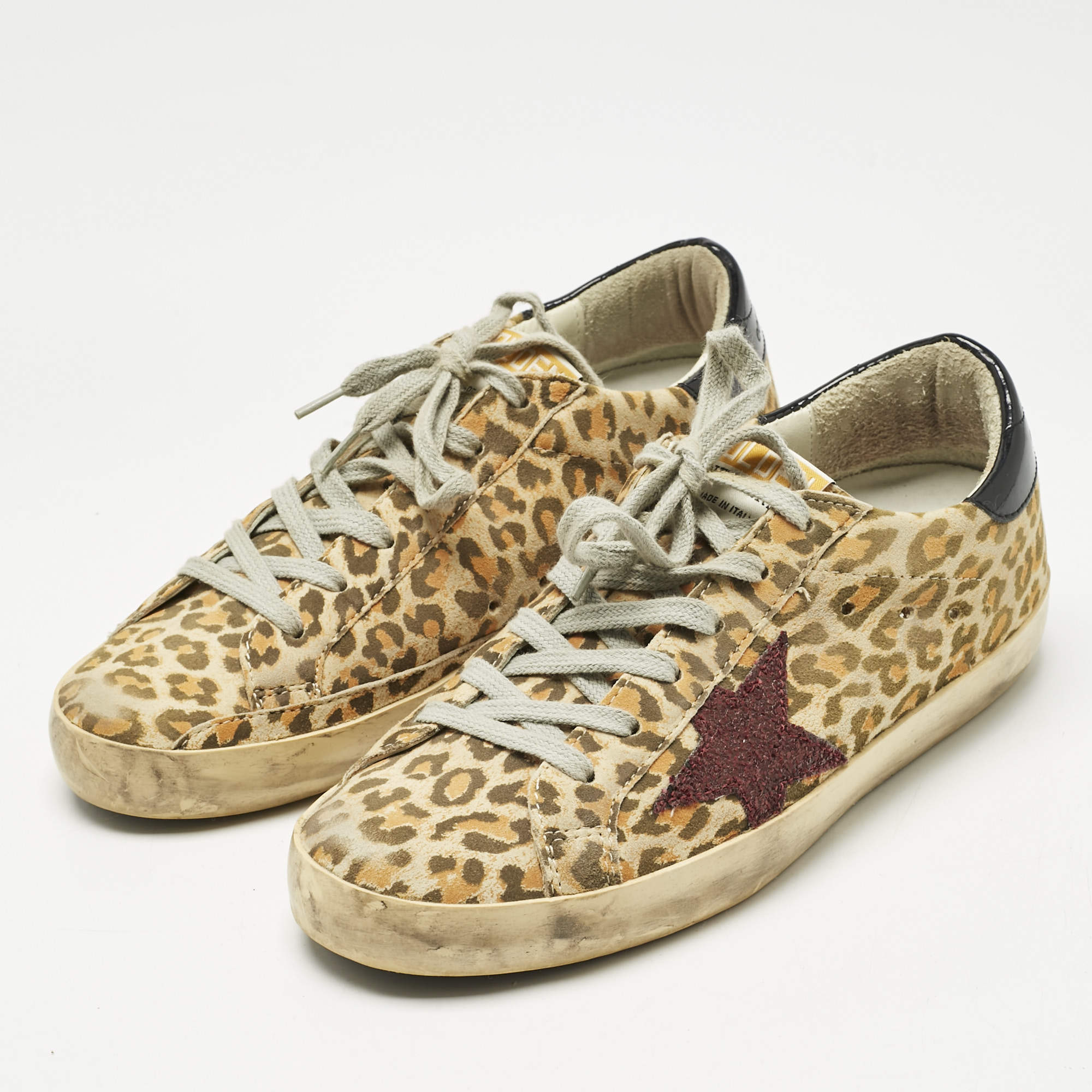 ☆関税込☆Golden ★SUPERSTAR LEOPARD TAB SNEAKERS★ Golden Goose Deluxe Brand Animal Superstar Leopard Print