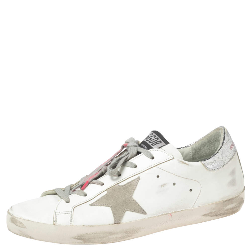 Pre Owned Golden Goose Multicolor Leather Superstar Low Top Sneakers Size 41