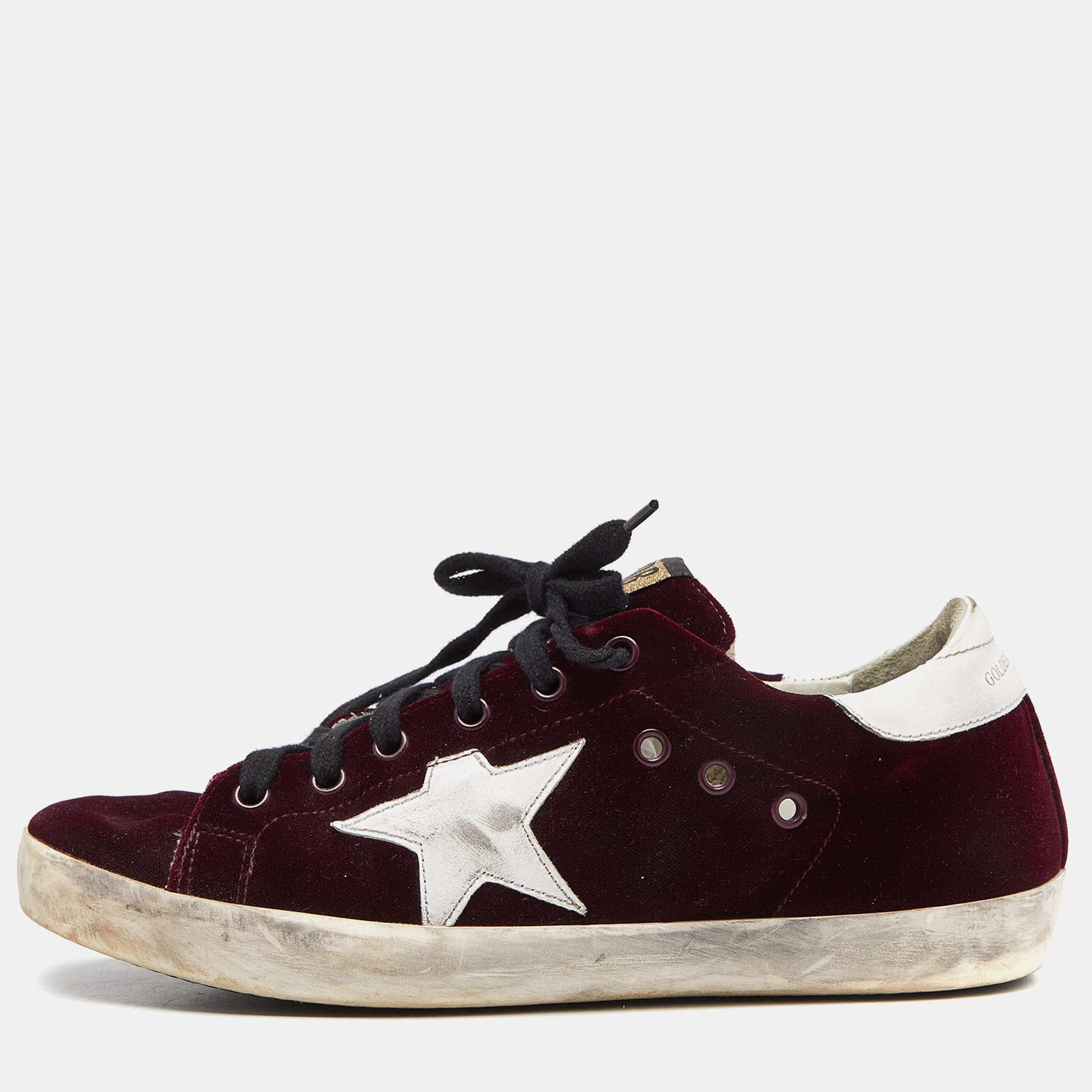 スニーカー GOLDEN GOOSE Woman Sneakers Burgundy GWF00199F00652682816 Golden Goose Burgundy Velvet Superstar Sneakers Size 39