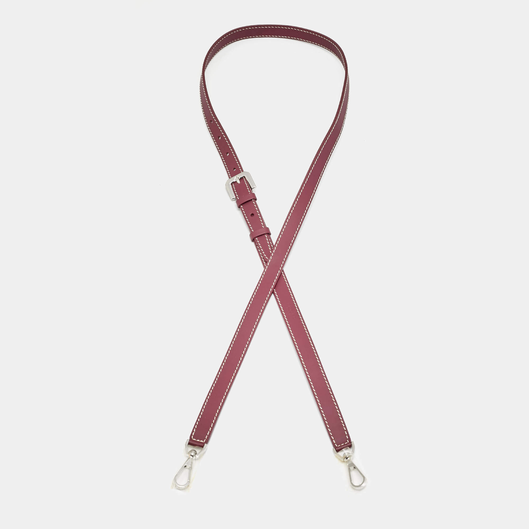 Pre Owned Goyard PM Bag Shoulder Strap Burgundy Leather