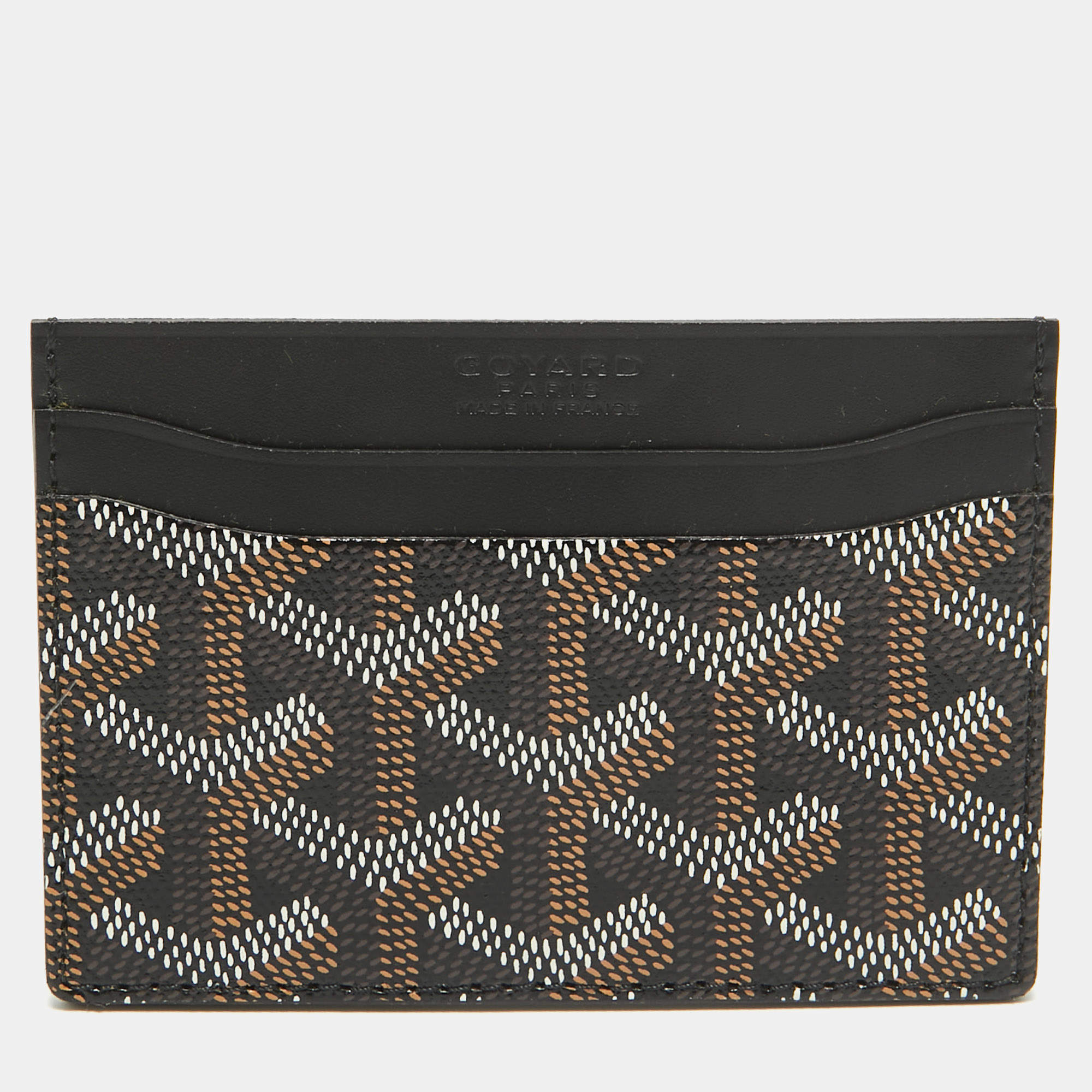 Goyard Black Goyardine Coated Canvas and Leather Saint Sulpice Card Holder