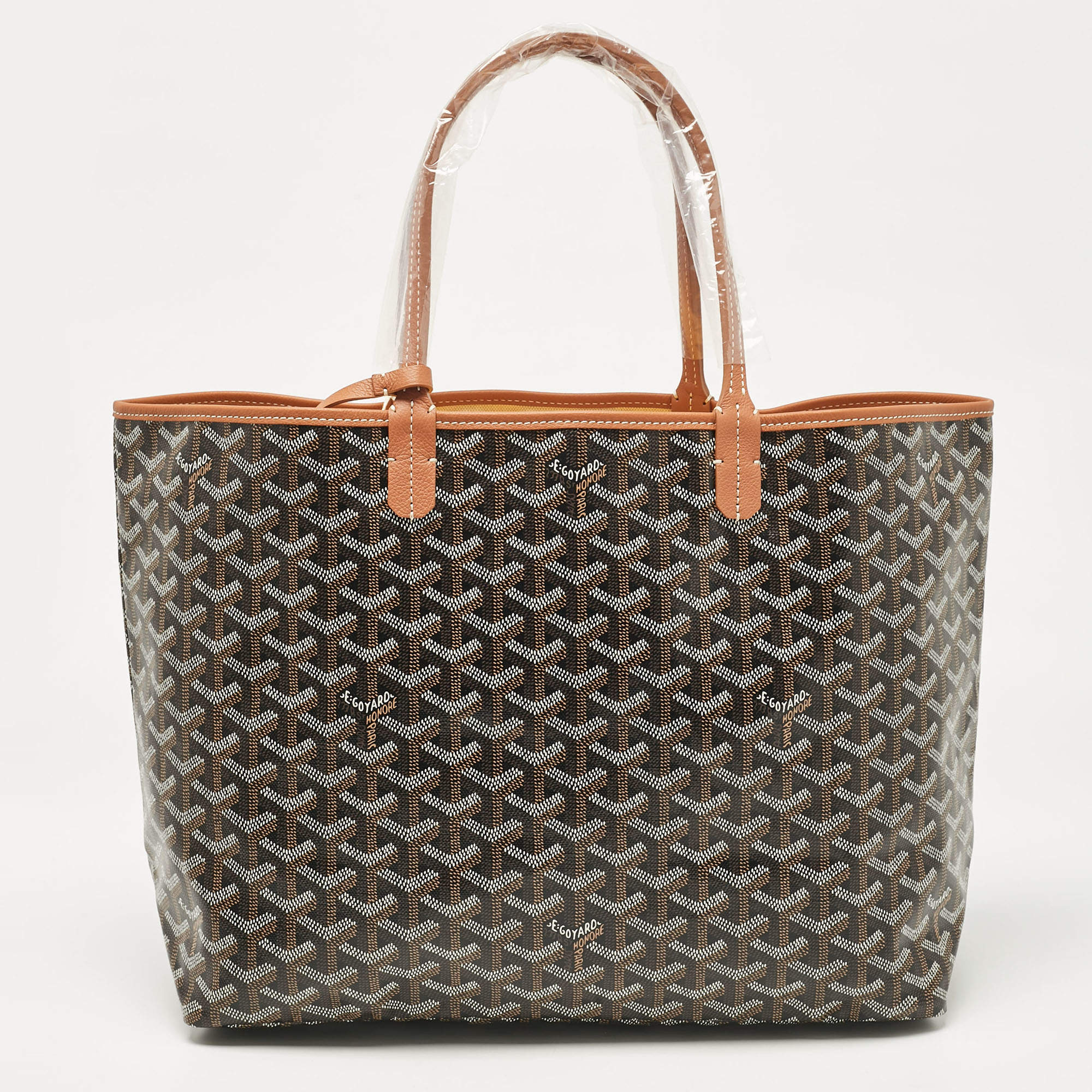 Goyard Brown Goyardine Coated Canvas and Leather Saint Louis PM Tote