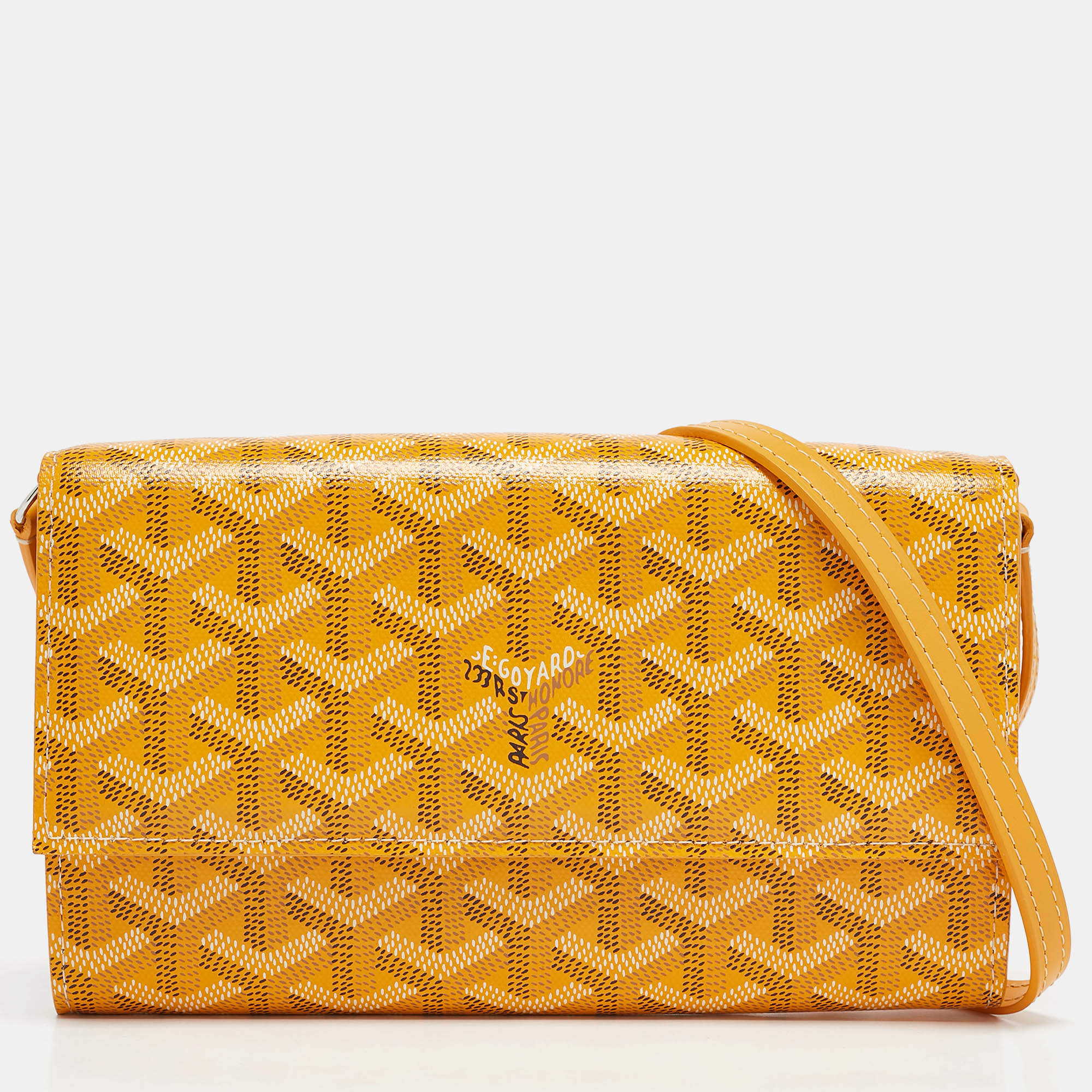 Goyard Yellow Goyardine Coated Canvas Varenne Continental Wallet