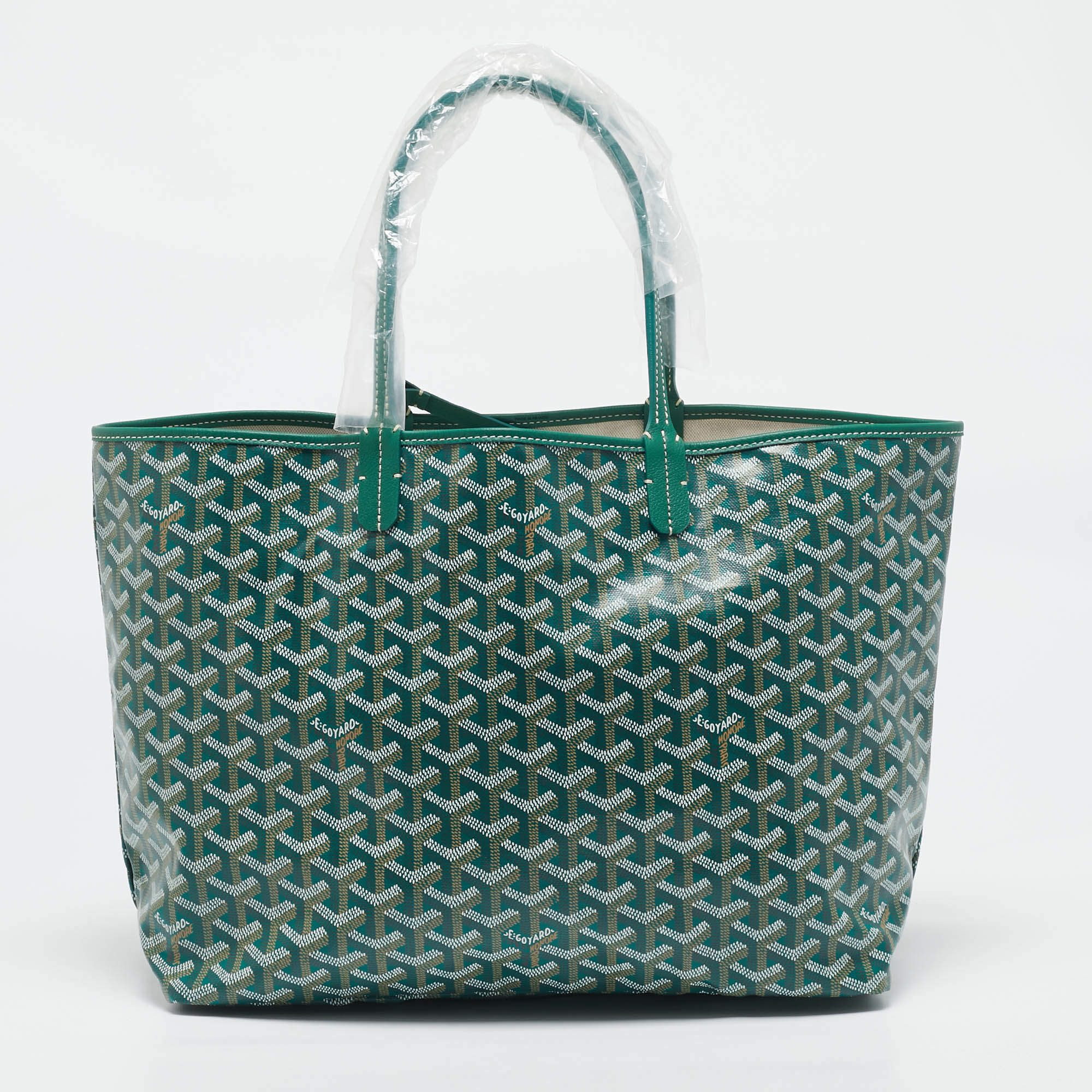 Goyard Green Goyardine Coated Canvas and Leather Saint Louis PM Tote