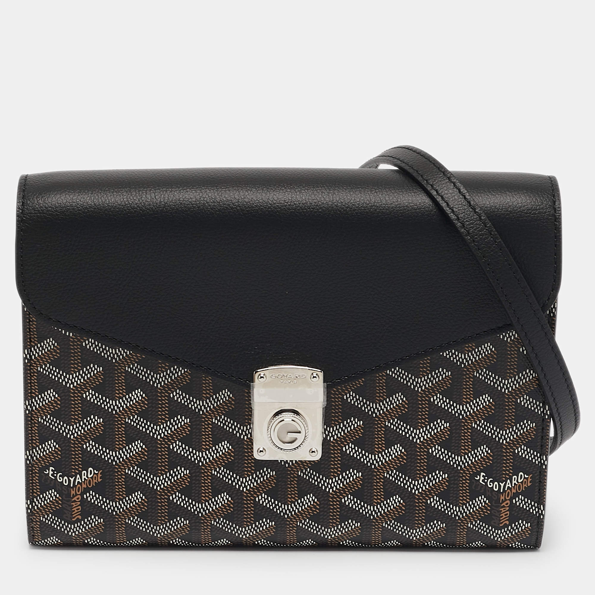 Goyard Black Goyardine Coated Canvas and Leather Chypre Wallet