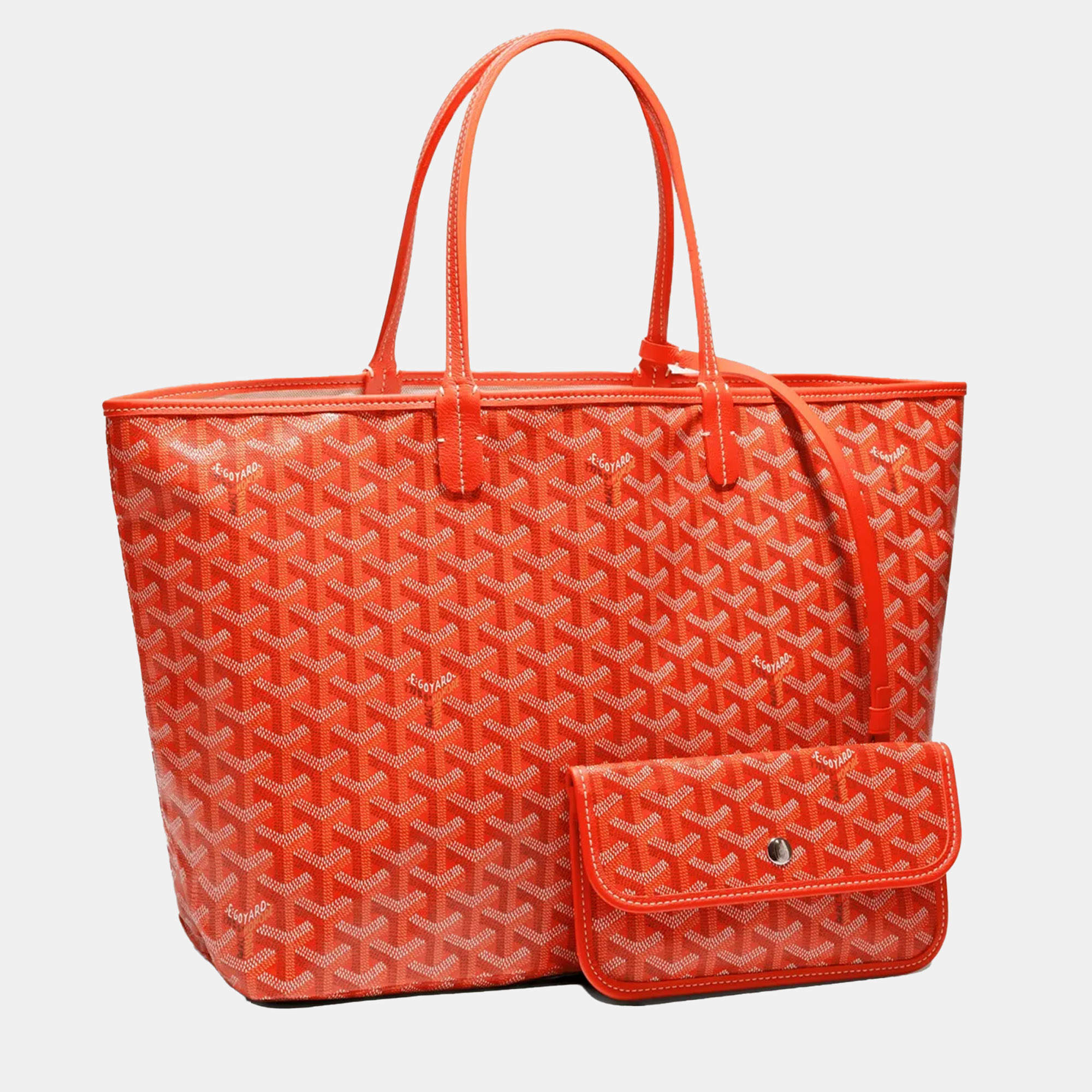 Goyard Orange Goyardine Coated Canvas and Leather Saint Louis PM Tote Bag