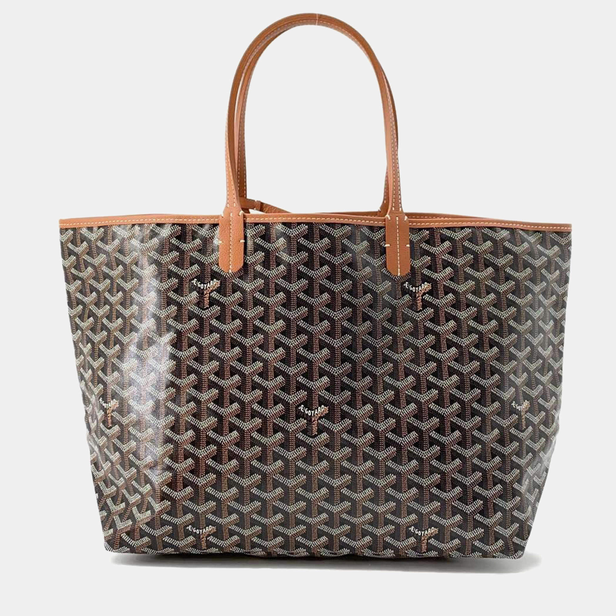 Goyard Black & Natural PVC Coated Canvas Saint Louis PM Tote Bag