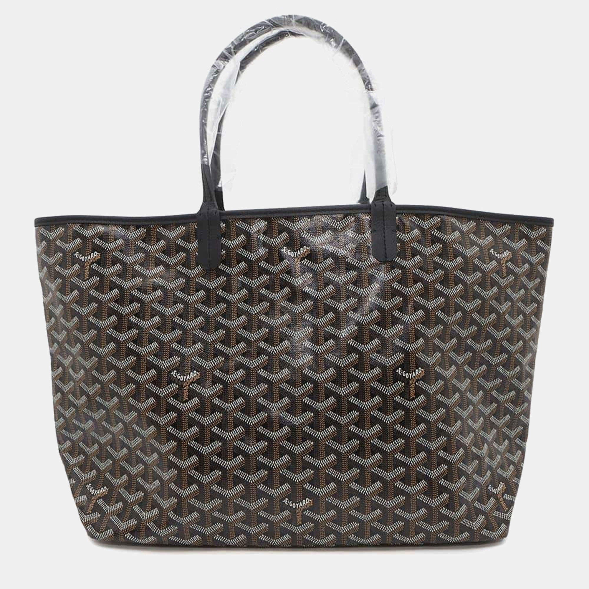 Goyard Black PVC Leather Saint Louis PM Tote Bag