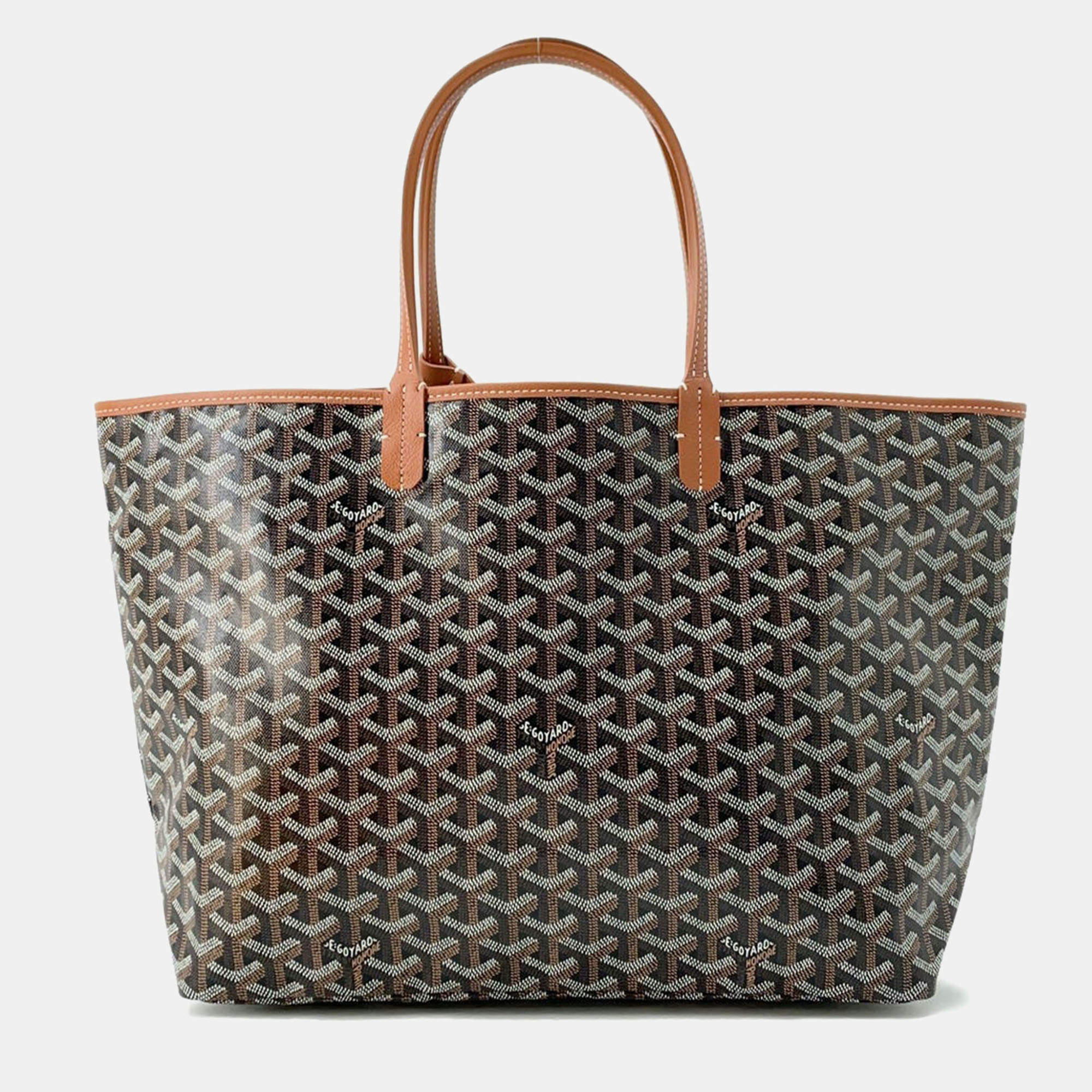 Goyard Black/Natural PVC Coated Canvas PM Saint Louis Tote Bag