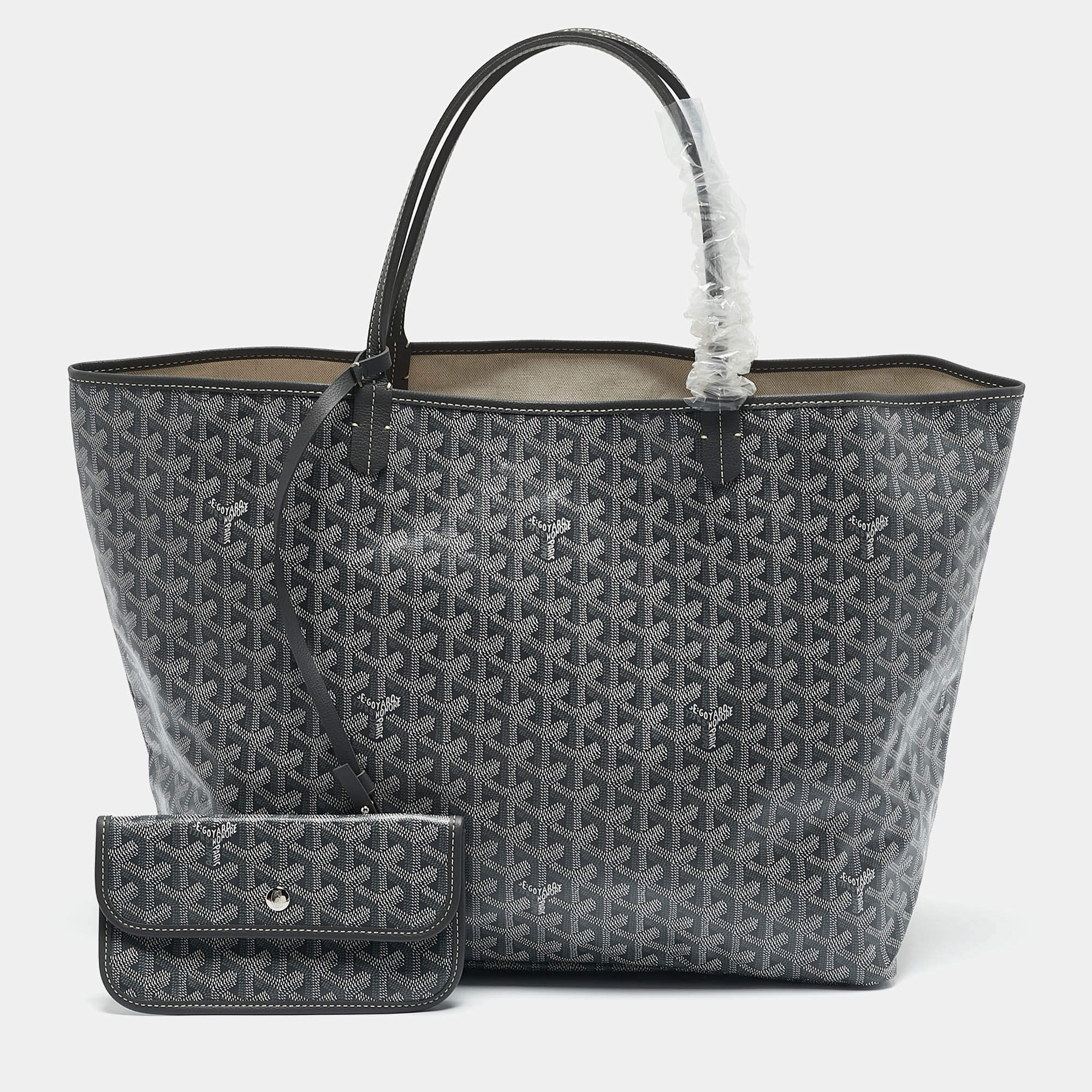 Goyard Grey Goyardine Coated Canvas Saint Louis GM Tote
