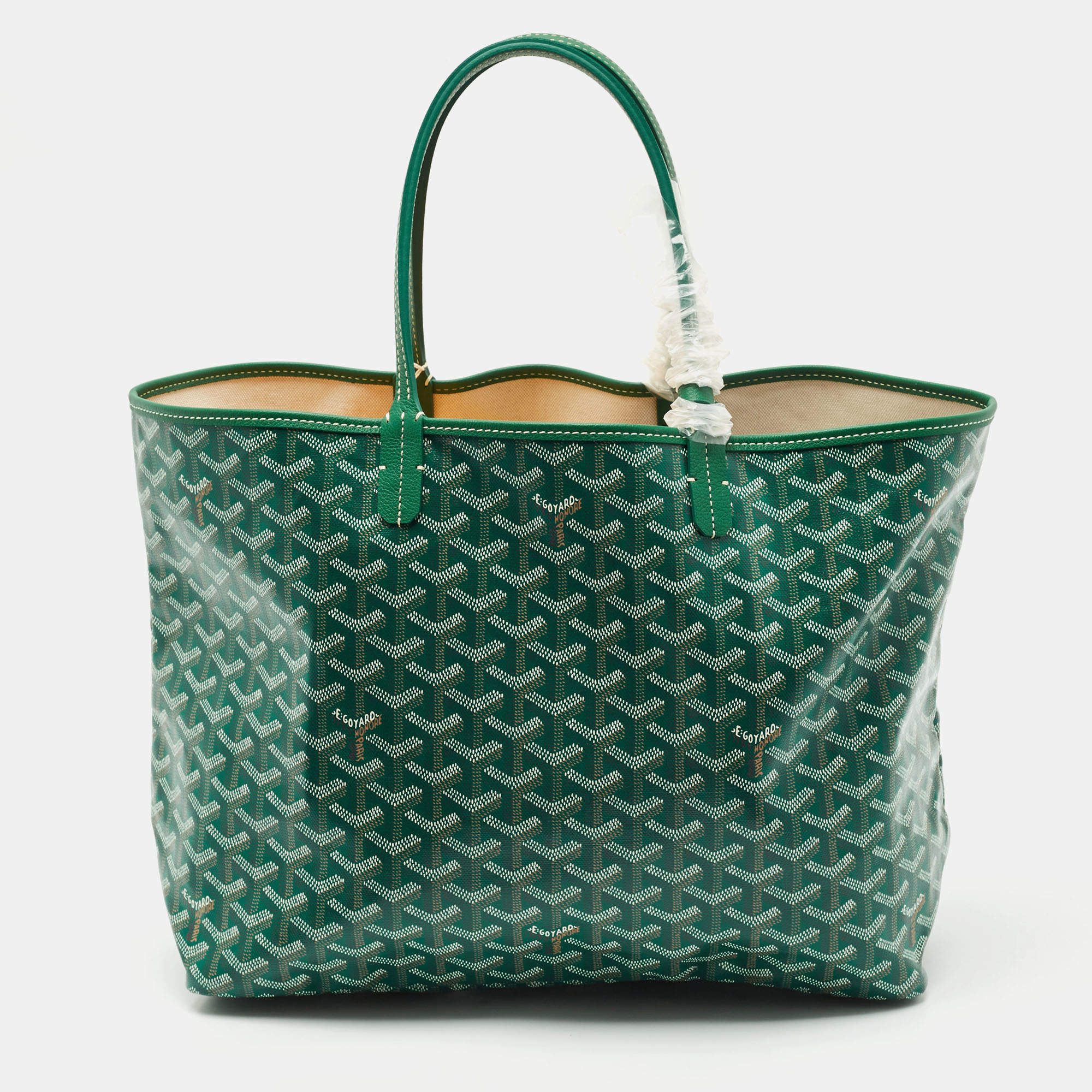 Goyard Green Goyardine Coated Canvas and Leather Saint Louis PM Tote