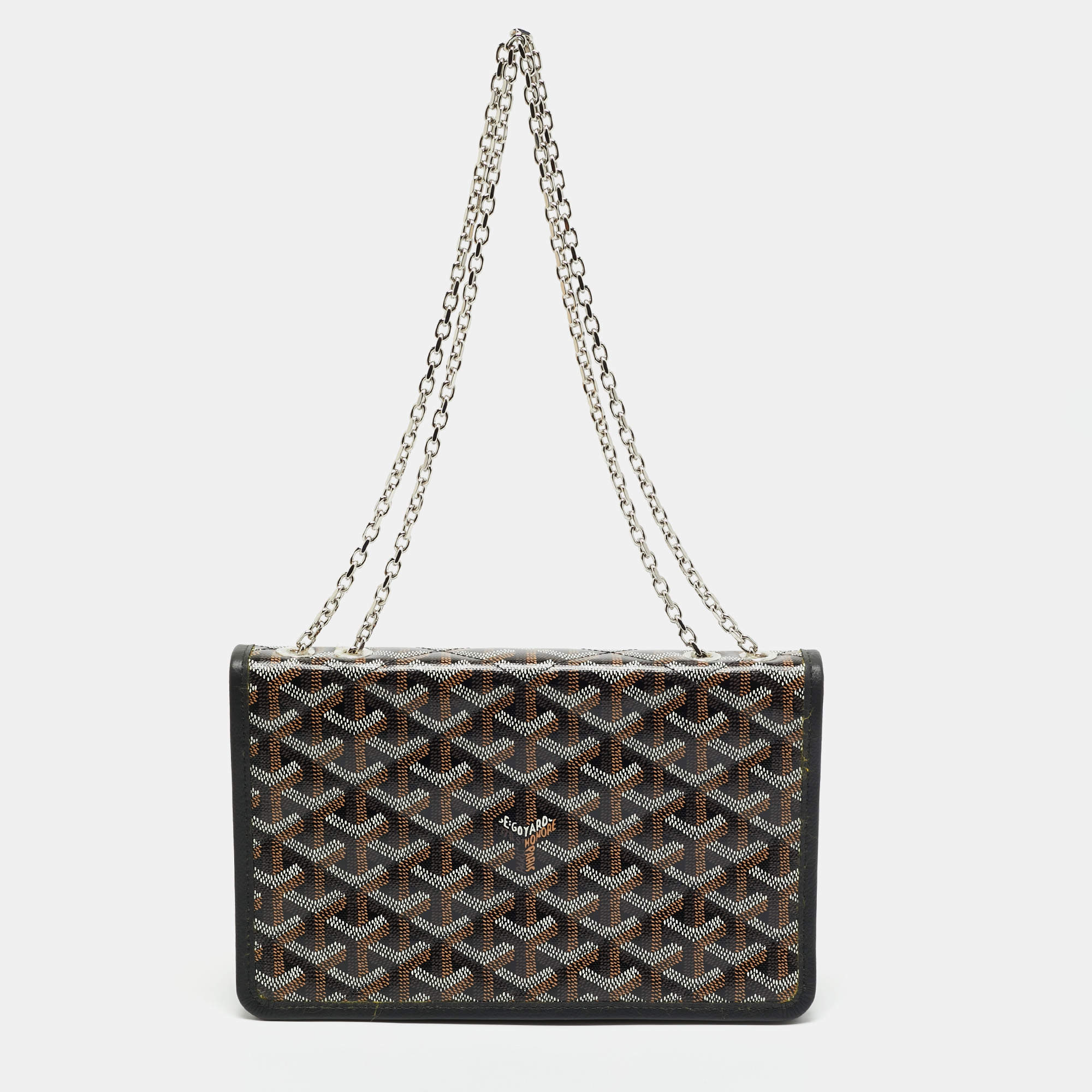 Pre Owned Goyard Black Goyardine Coated Canvas Alexandre III Bag