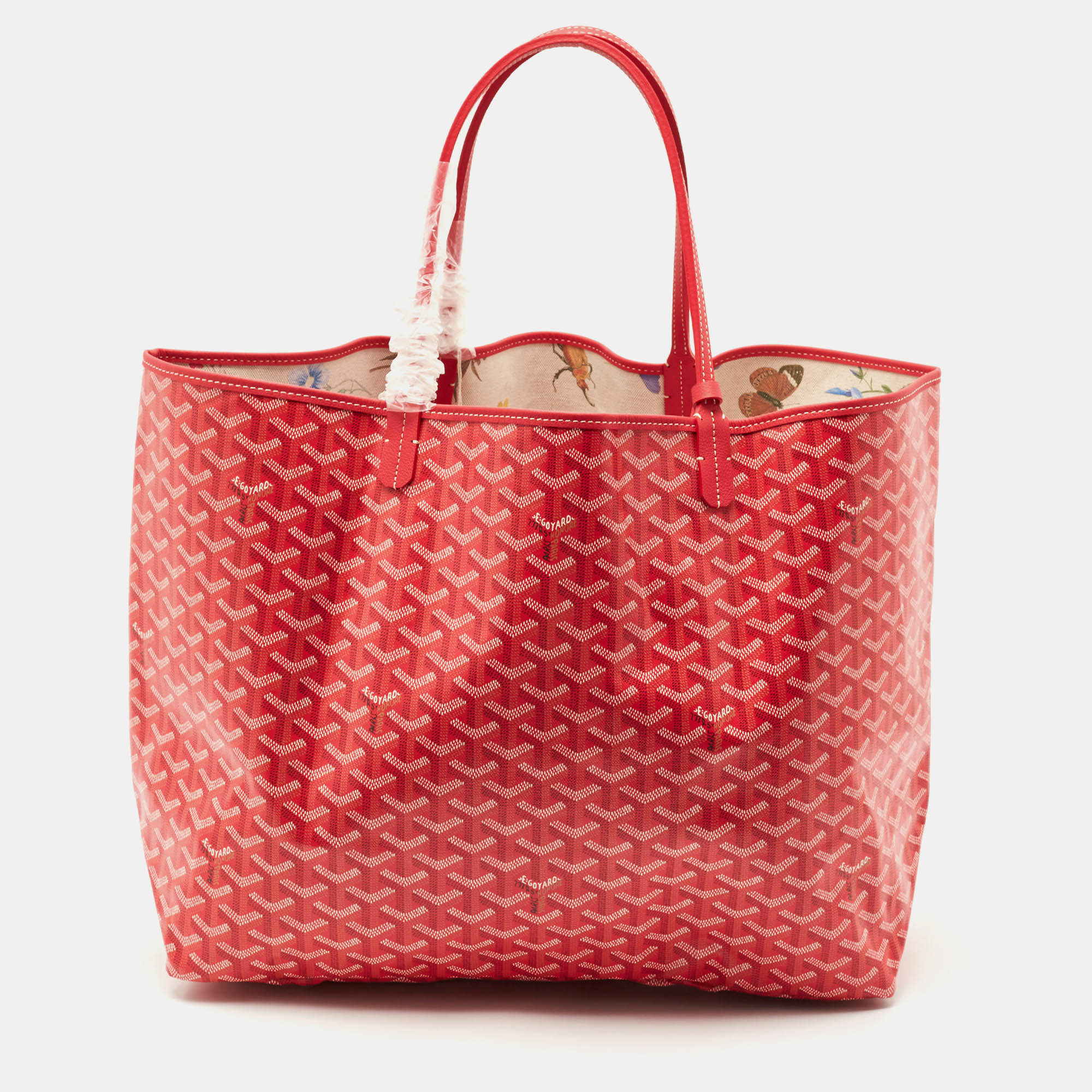 Pre Owned Goyard Fuchsia Goyardine Coated Canvas and Leather Saint Louis GM Tote