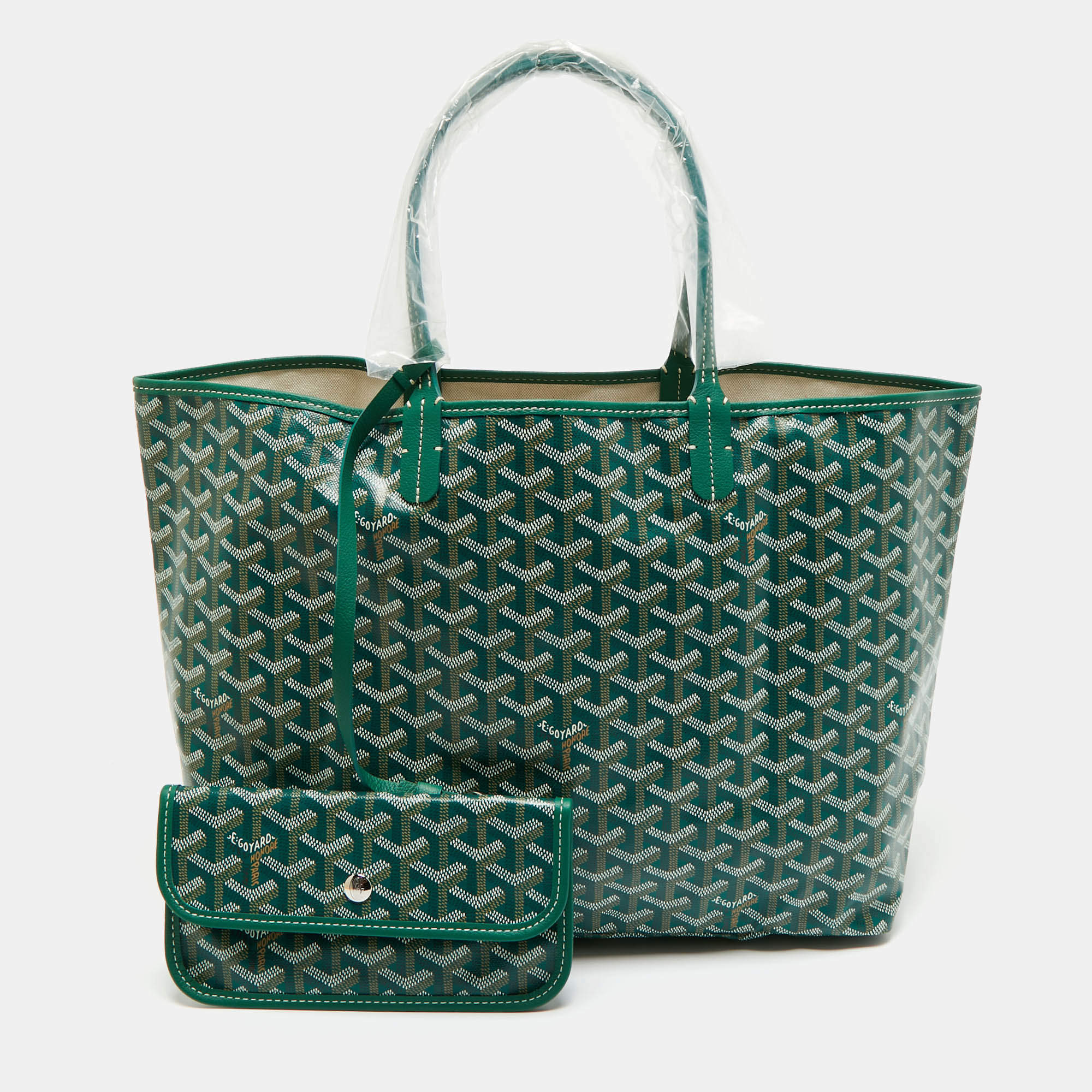 Pre Owned حقيبة يد ساينت لويس جوارد قماش وجلد مقاوى جويرادين أخضر بي إم