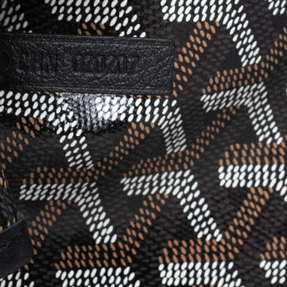Goyard Saint Louis GM Brown Black Leather Cloth ref.180457 - Joli Closet