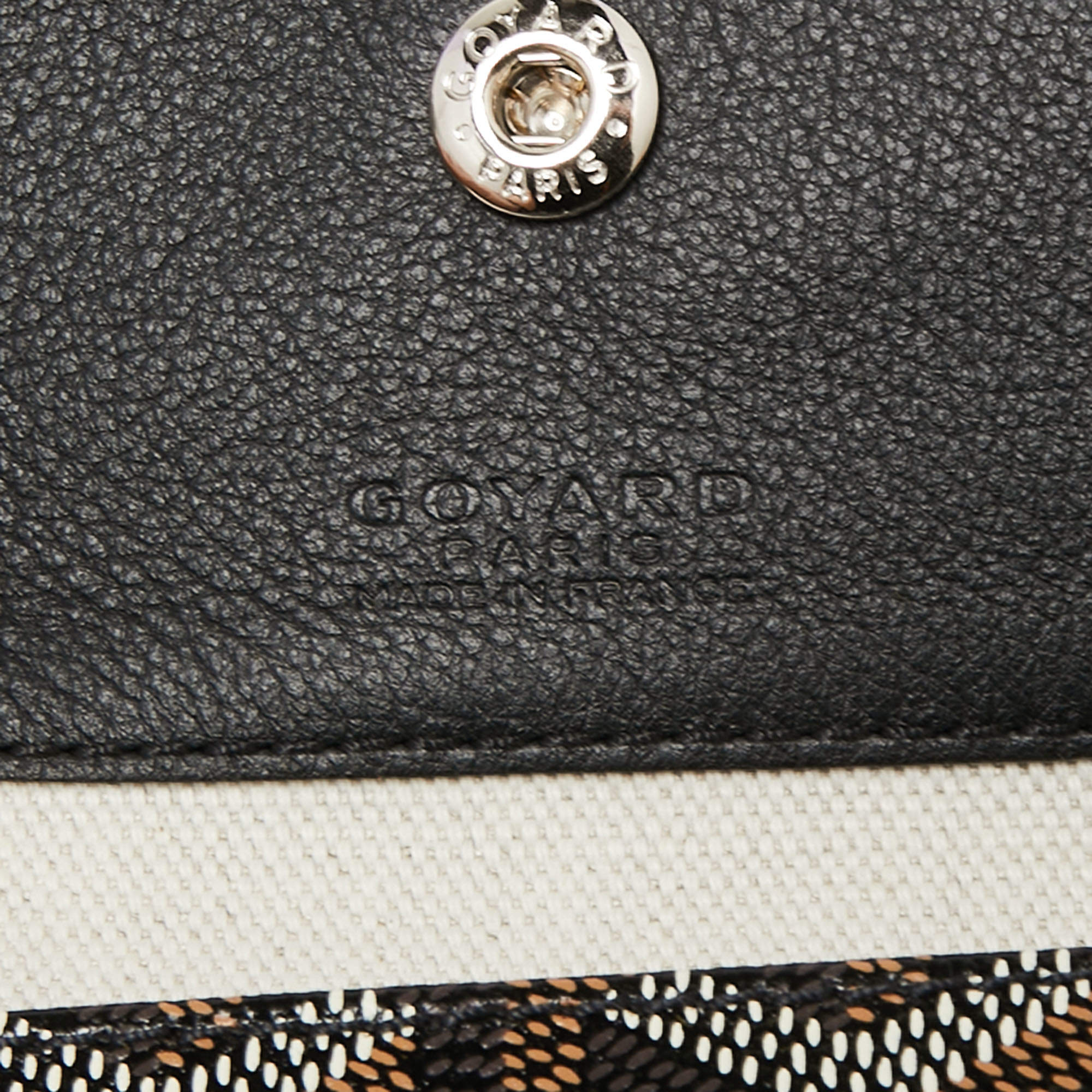 Goyard Limited Black Brown Chevron St Louis PM Tote with Pouch Leather  ref.565924 - Joli Closet