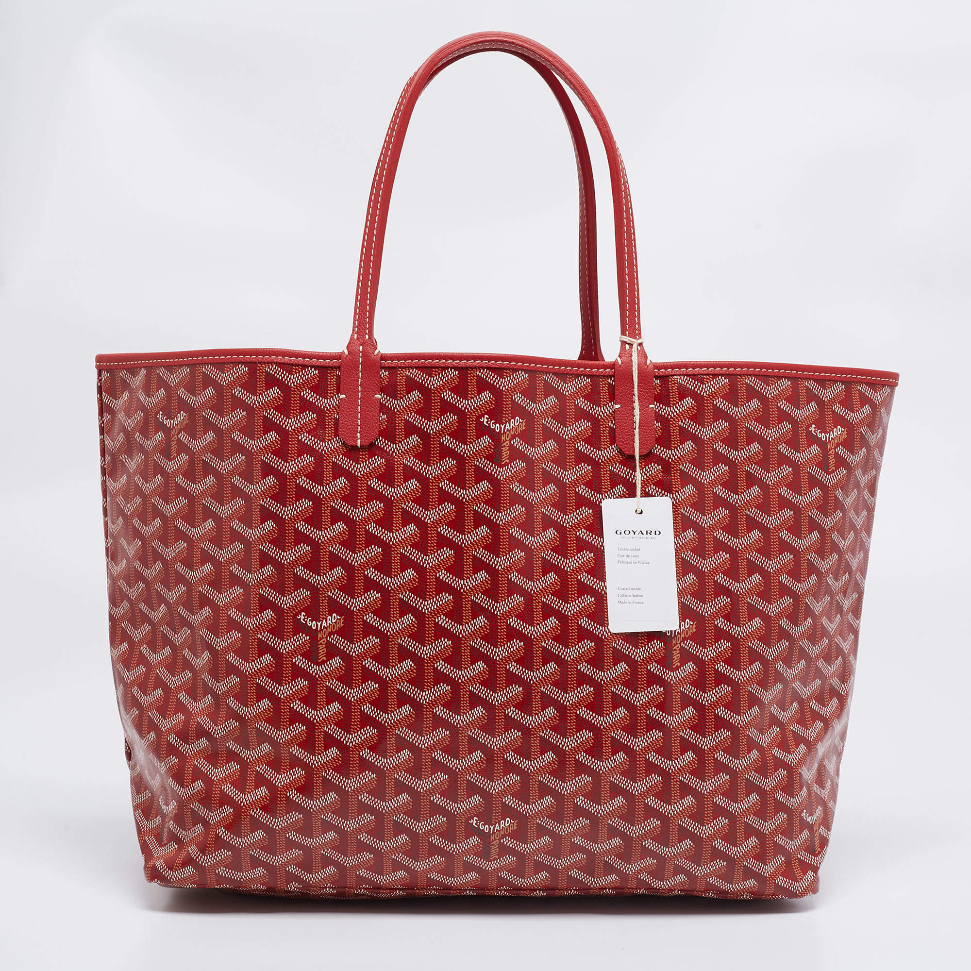 Goyard Red Coated Canvas St. Louis Tote Handbag - My Luxury Bargain Qatar