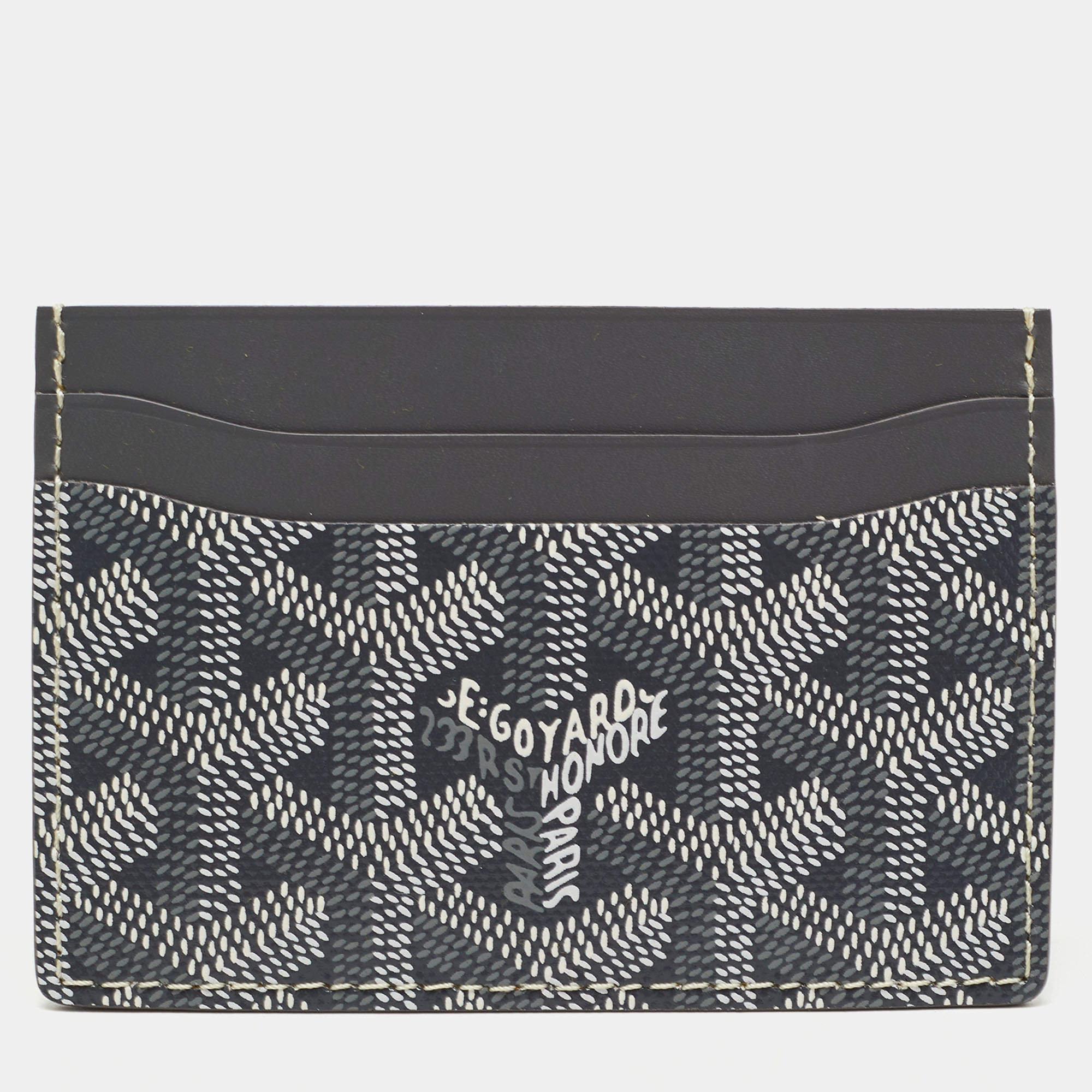 Goyard Grey Goyardine Coated Canvas and Leather Saint Sulpice Card Holder