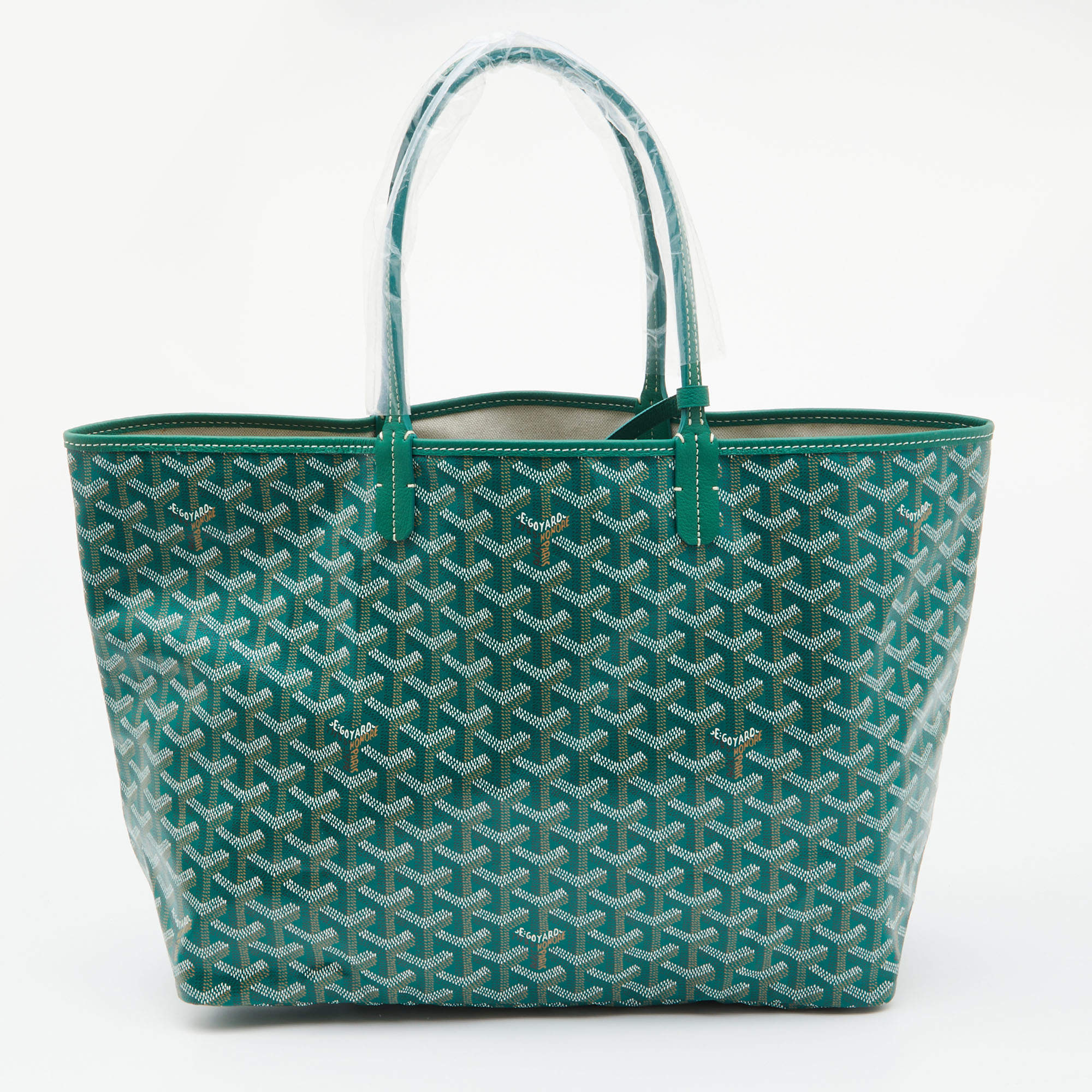 Goyard Green Goyardine Coated Canvas and Leather Saint Louis PM Tote