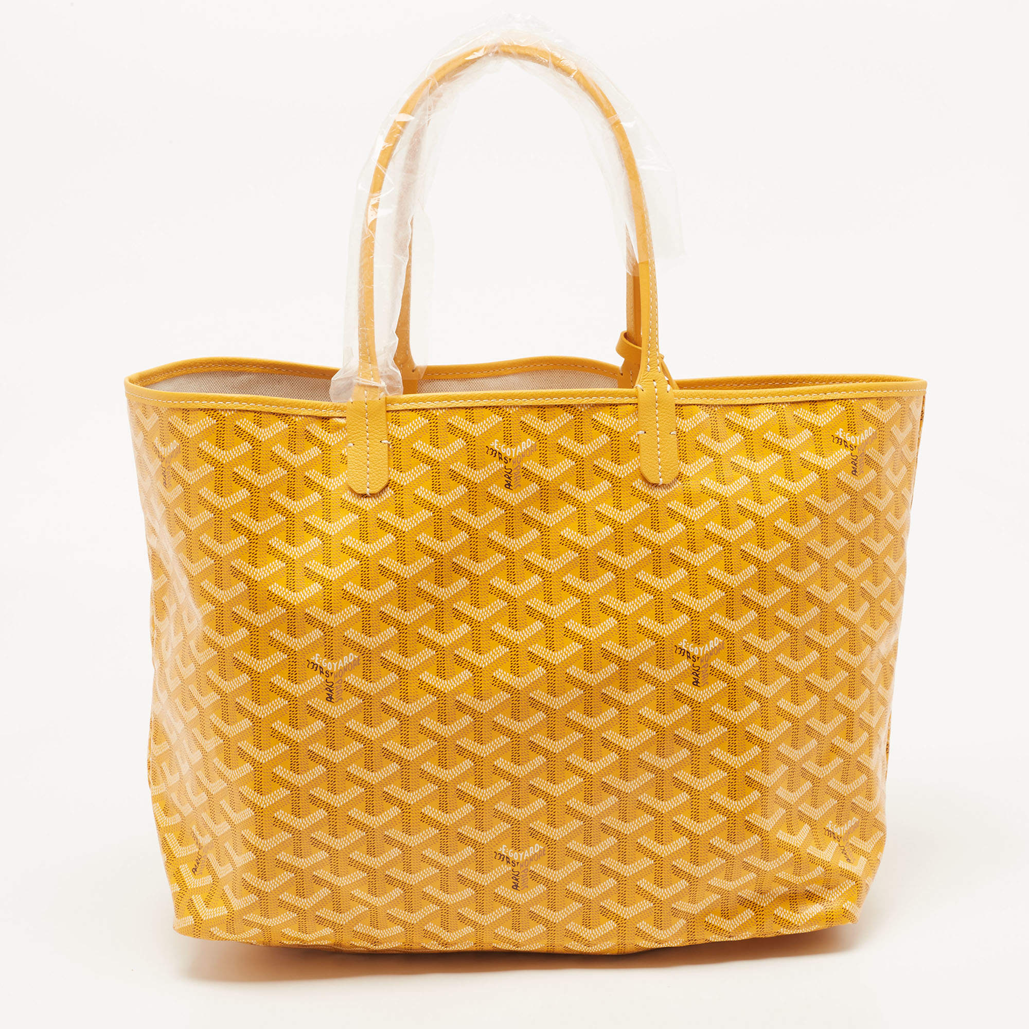 Pre Owned Goyard Mustard Goyardine Coated Canvas and Leather Saint Louis PM Tote