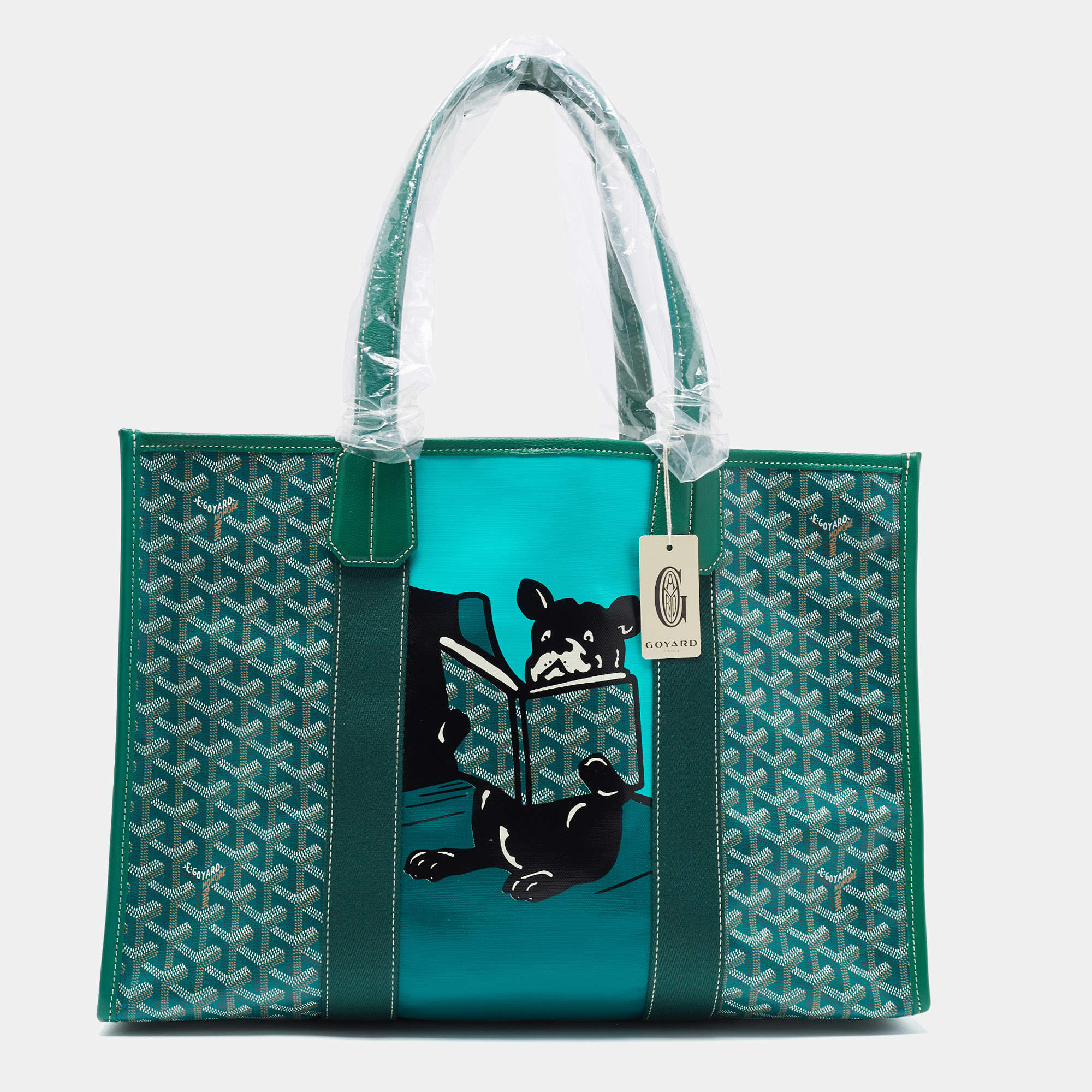 Goyard Villette Tote Bag MM Green in Coated Canvas/Leather - US