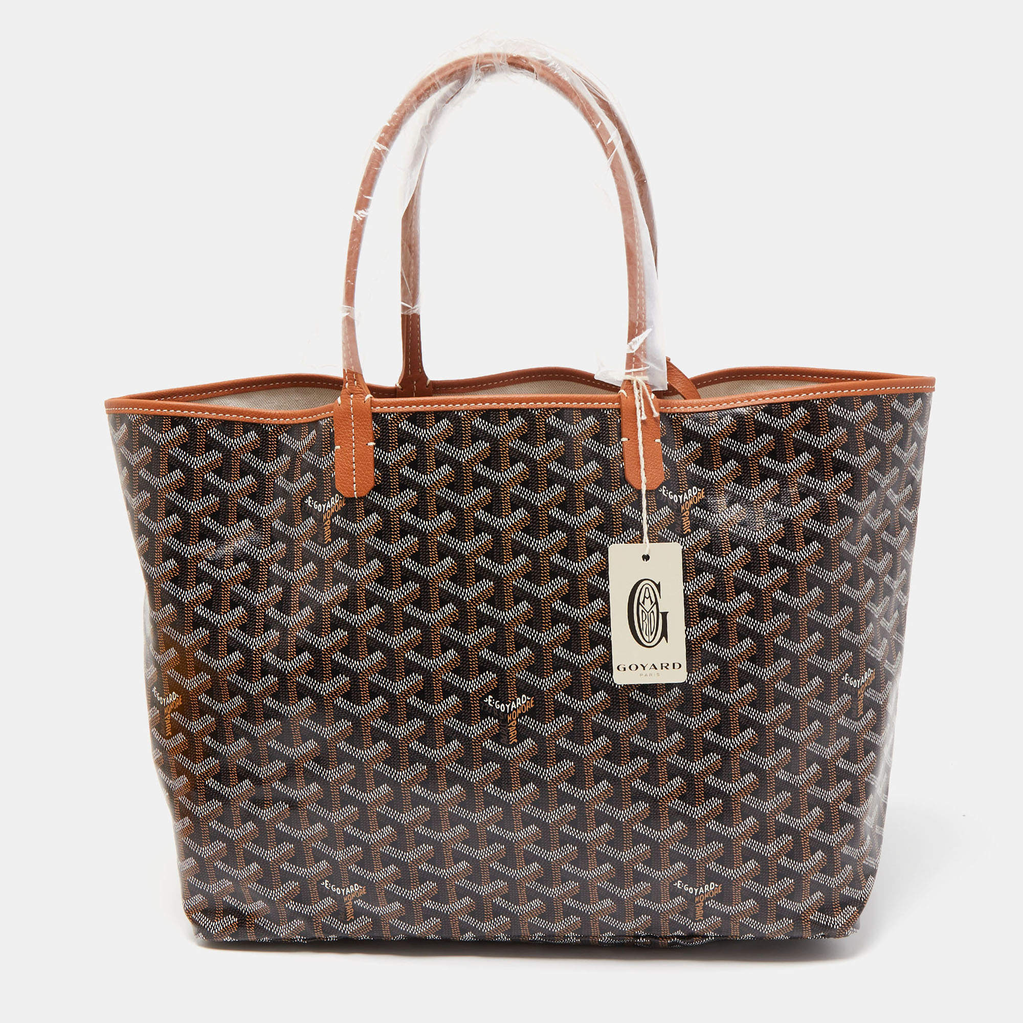 Goyard Brown Goyardine Coated Canvas and Leather Saint Louis PM Tote