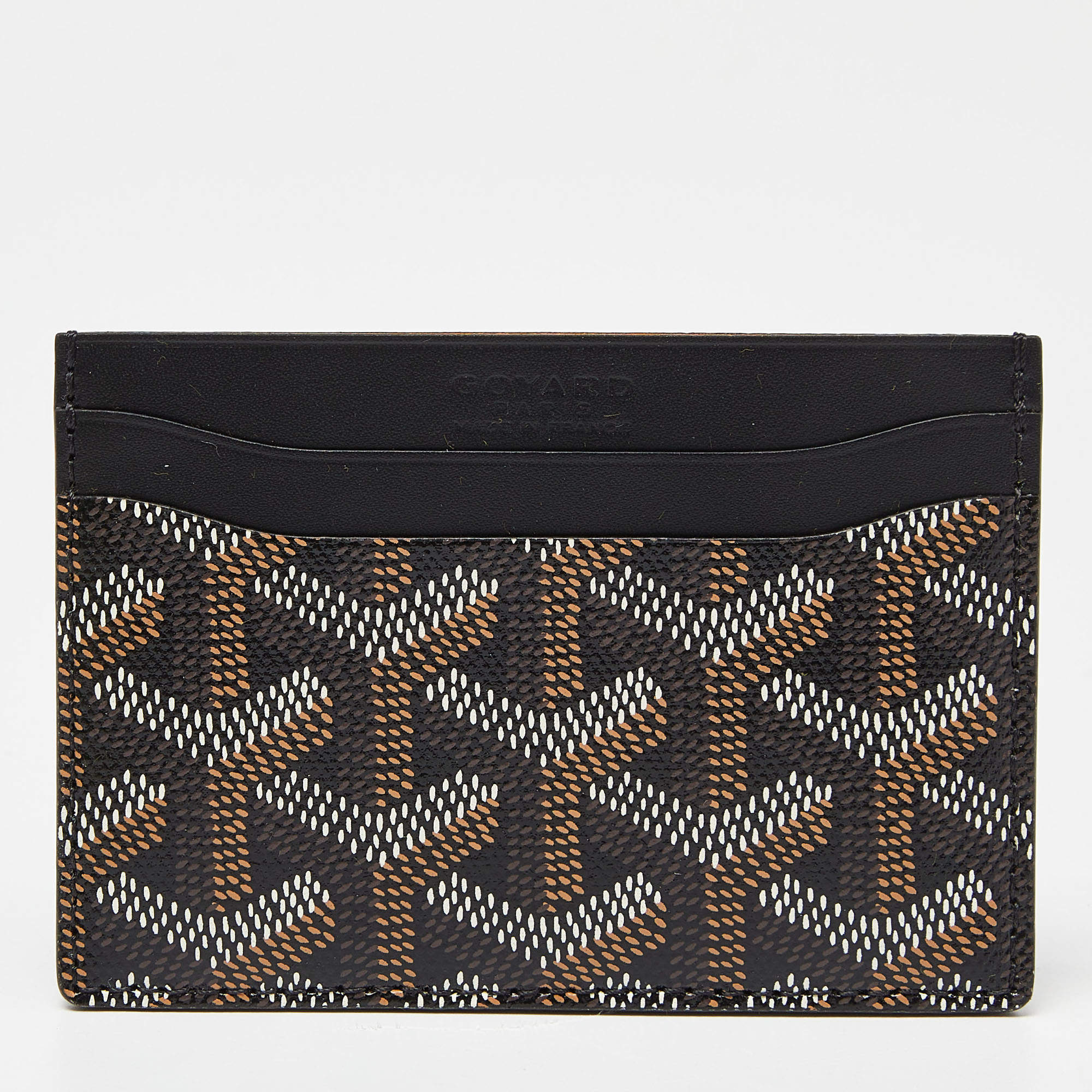 Goyard Brown Goyardine Coated Canvas and Leather Saint Sulpice Card Holder