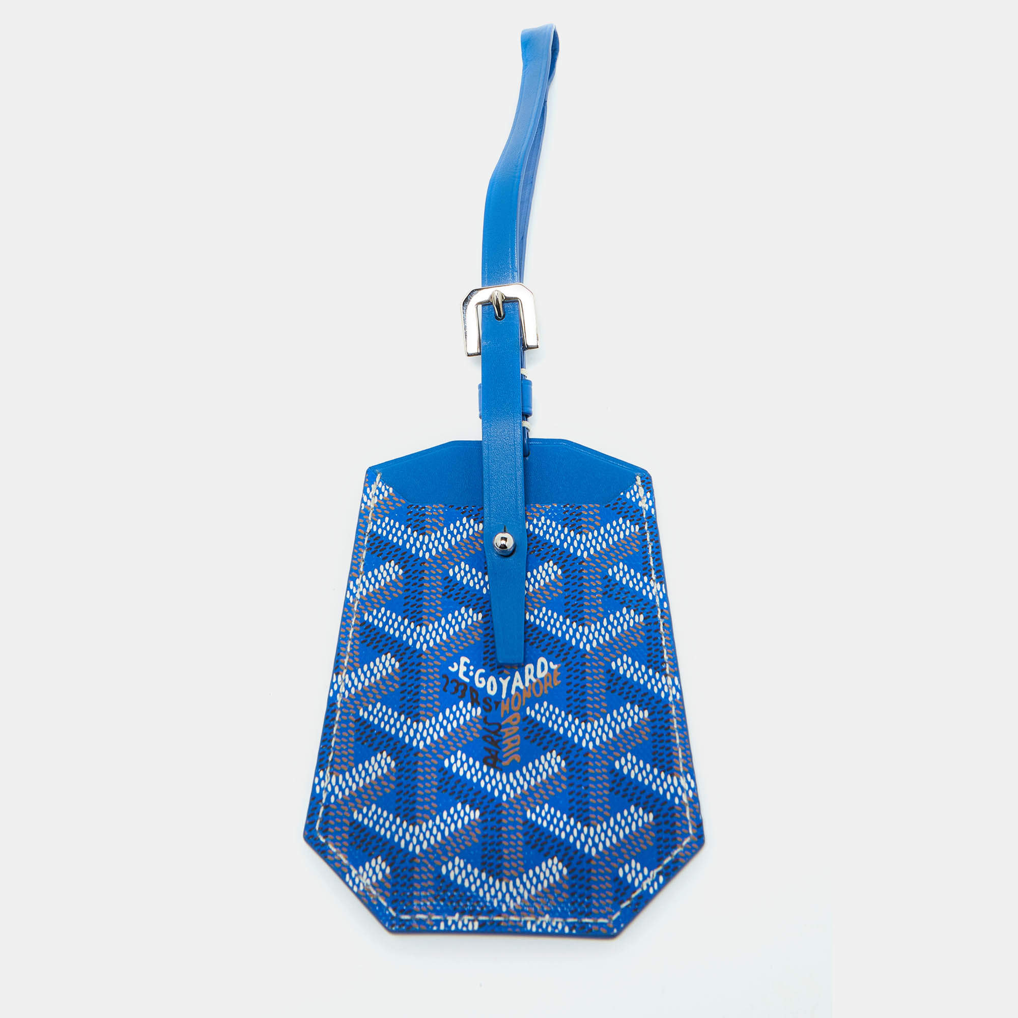 Goyard Blue Goyardine Canvas Luggage Tag Goyard TLC