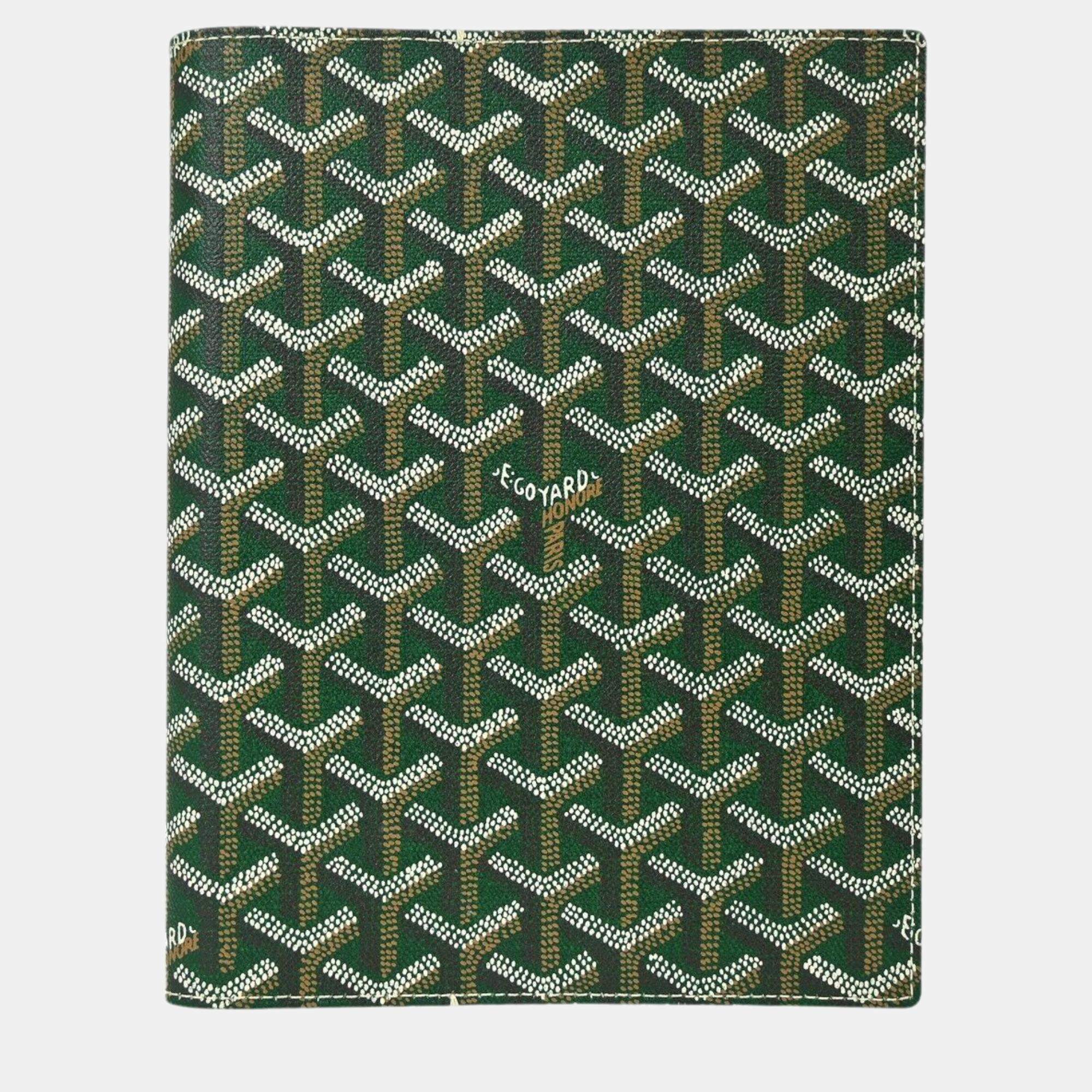 Goyard Castiglione Note Book Cover Green