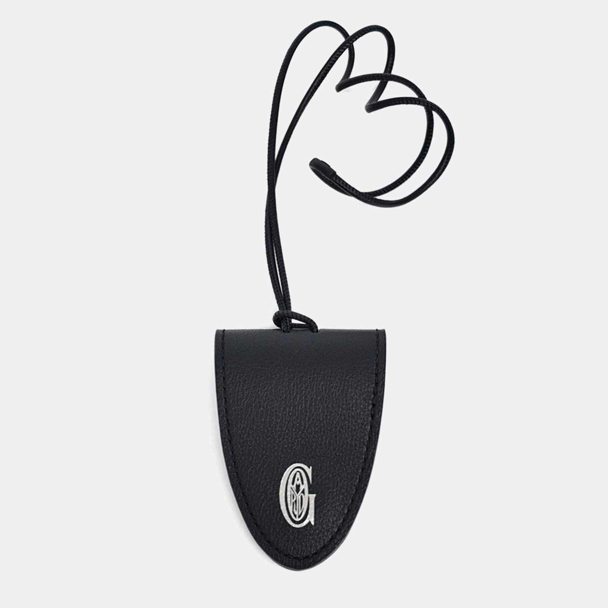 Pre Owned Goyard Black Leather Bag Charm