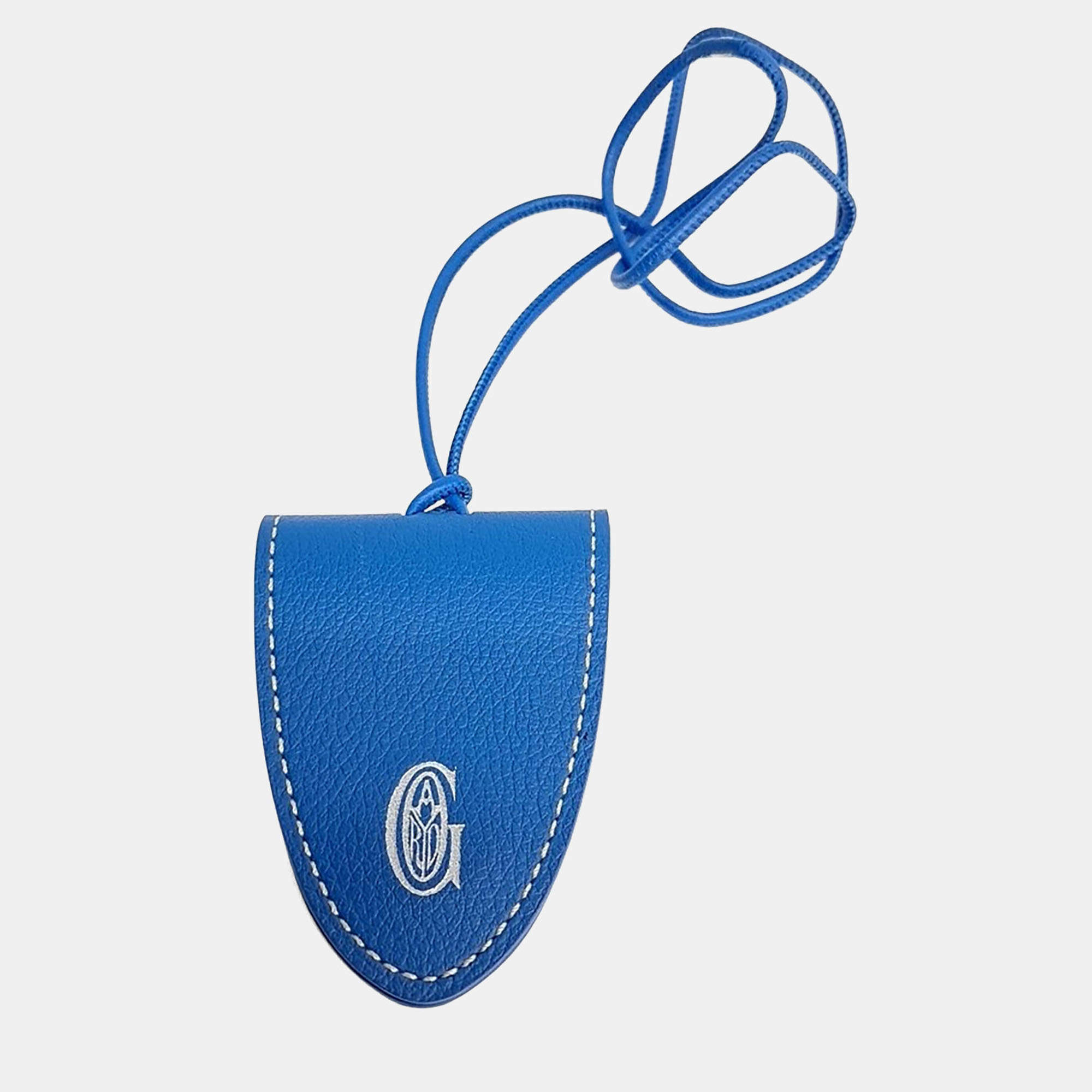 Pre Owned Goyard Blue Leather Bag Charm