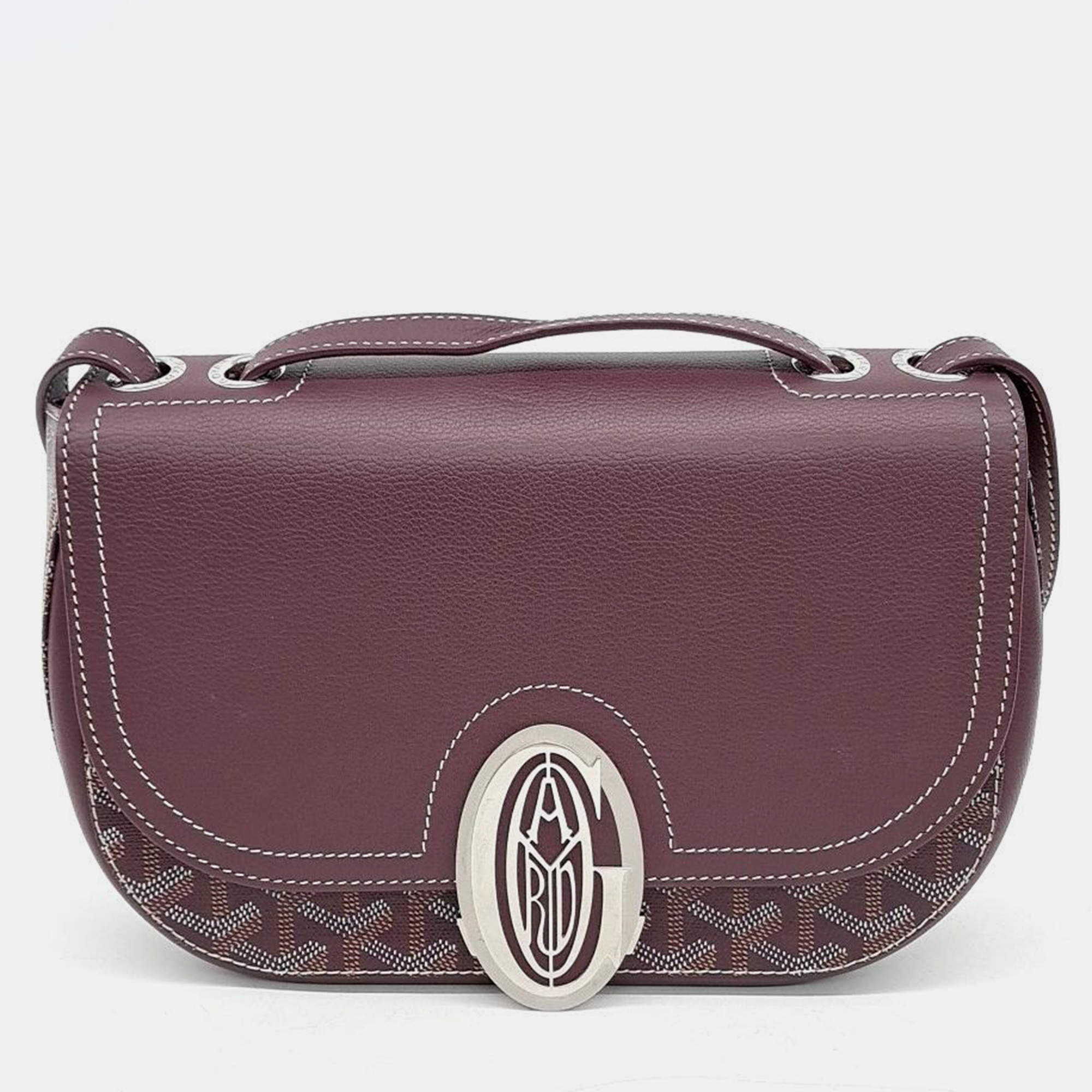 Goyard Bordeaux Goyardine Leather 233 Crossbody Bag