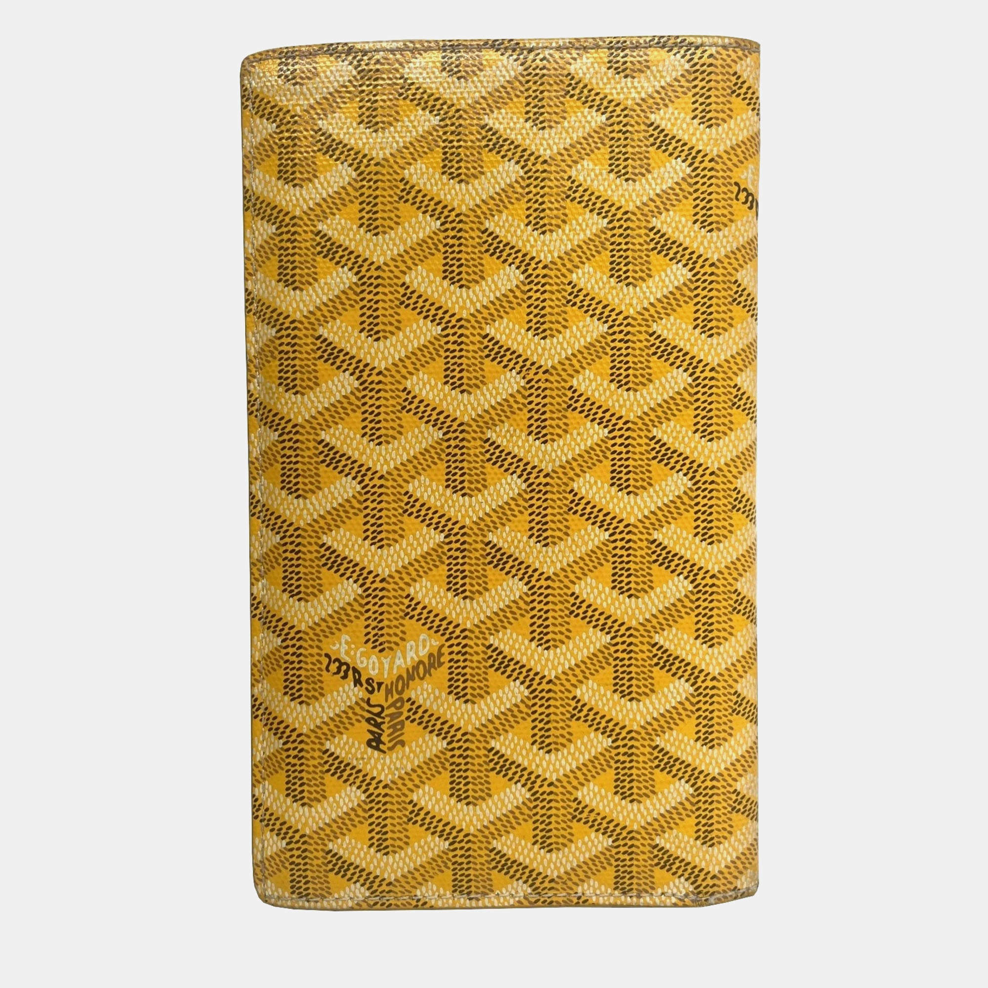 Goyard Yellow Coated Canvas Long Flap Bifold Wallet