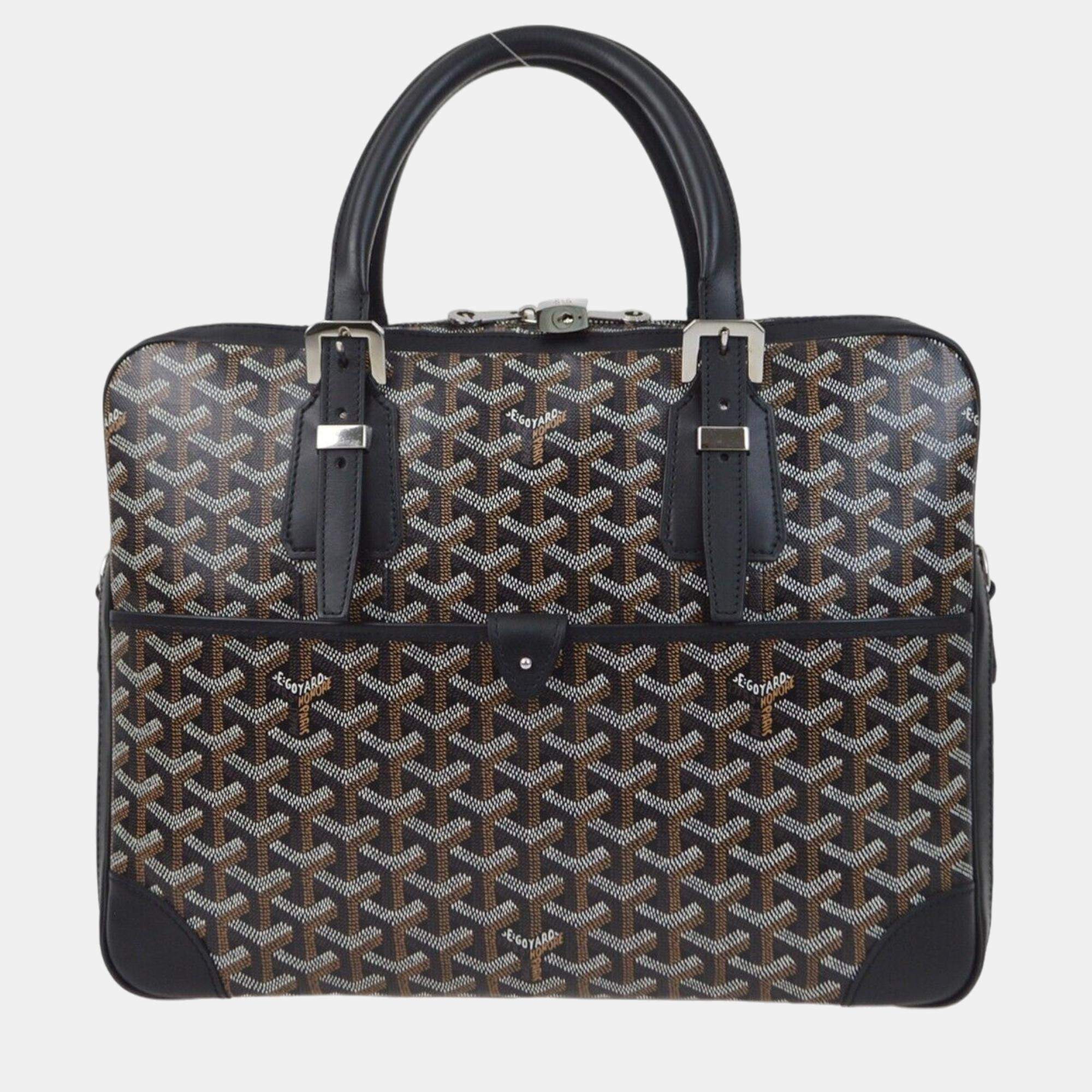 Goyard Black Stainless Steel PM Briefcase Handbag