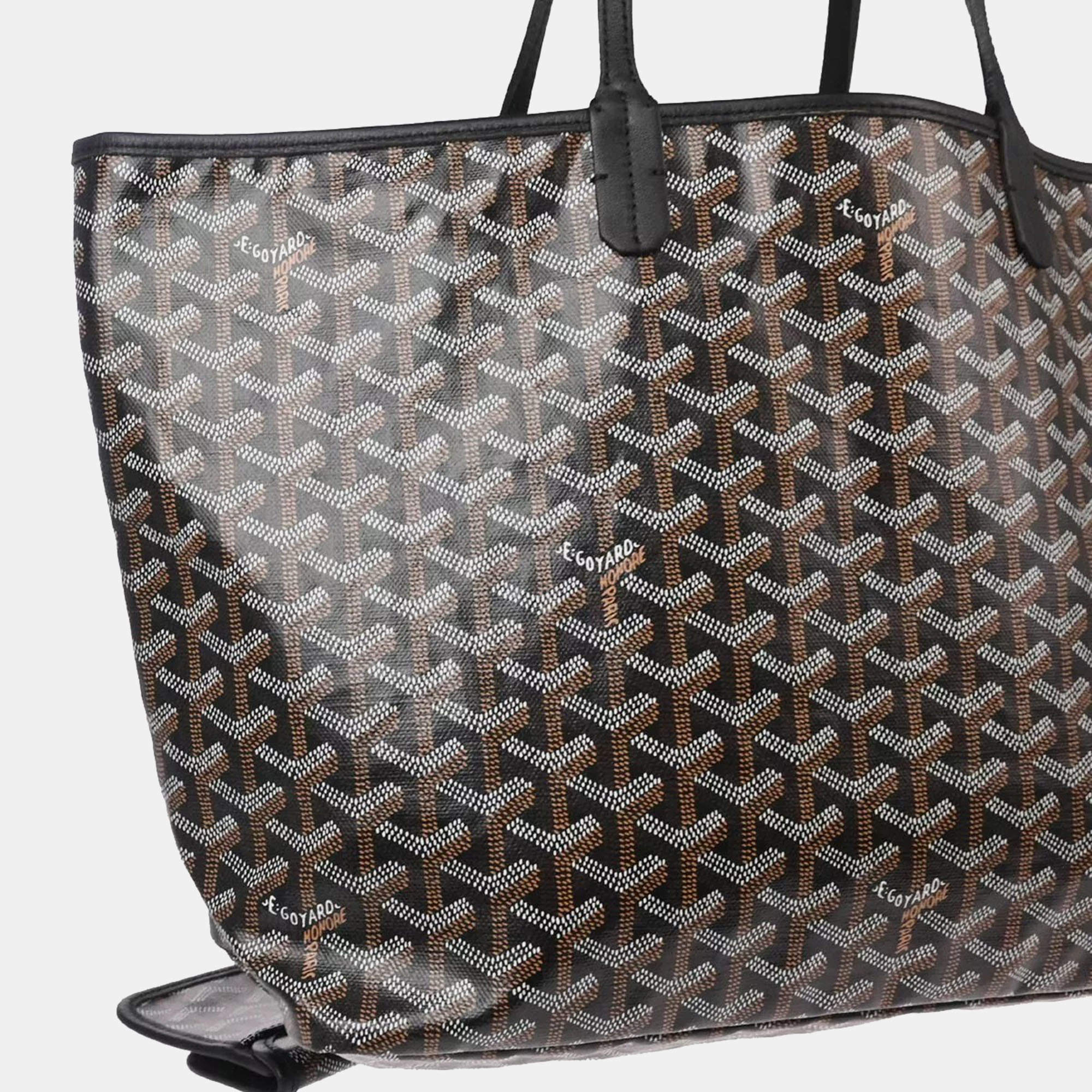Goyard Black Goyardine Canvas Leather 233 Bag Goyard | TLC Goyard Black Goyardine Canvas Leather 233 Bag Goyard | TLC