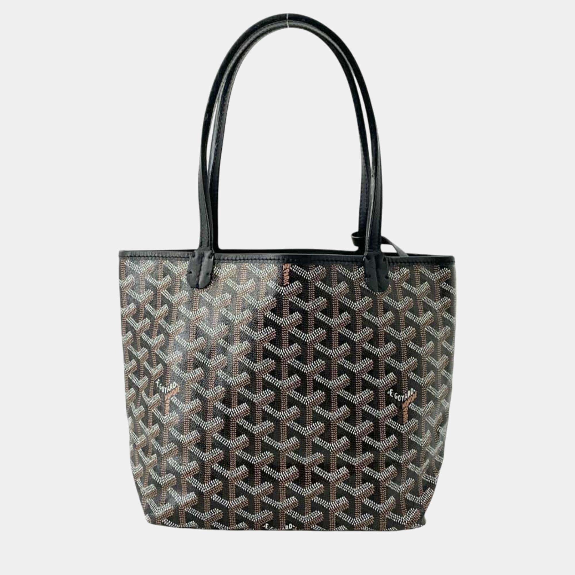 Goyard Black PVC Saint Louis Jr Tote Bag