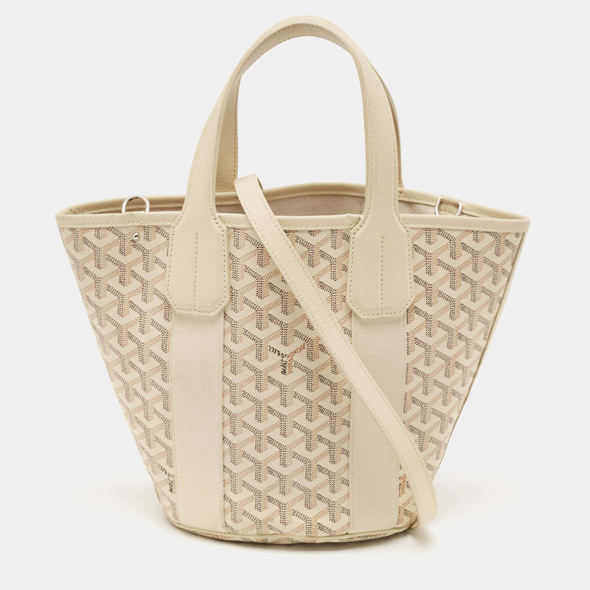 Goyard Light Beige Goyardine Coated Canvas Belharra PM Tote