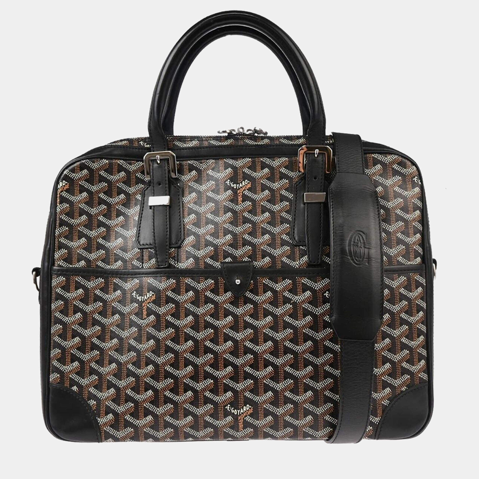 Goyard Black Ambassade Goyardine PM Briefcase