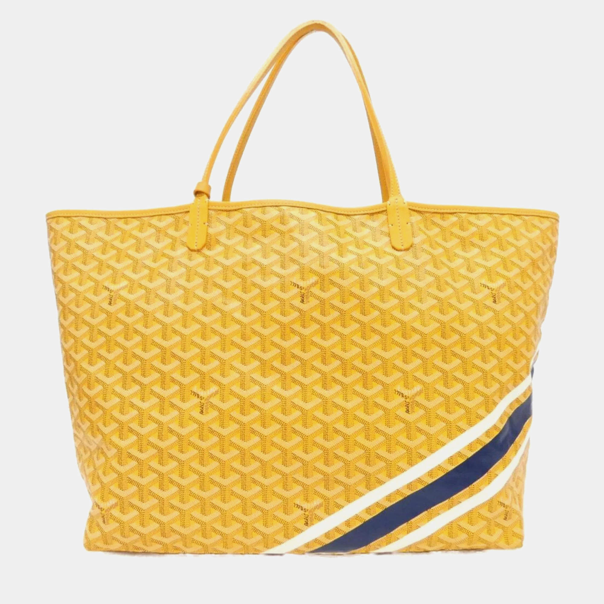 Goyard Yellow Canvas Saint Louis GM Tote Bag