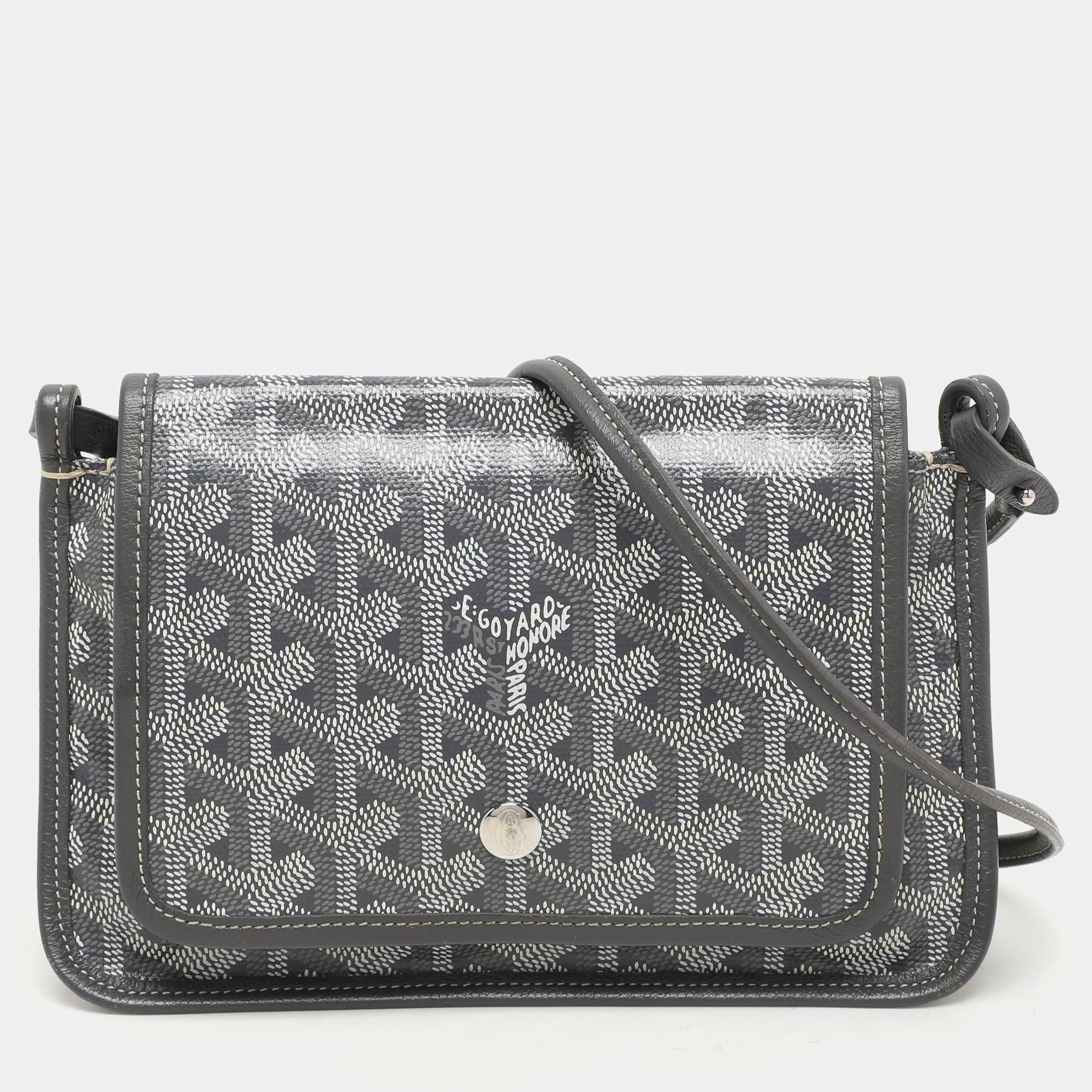 Goyard Grey Coated Canvas Plumet Pouch