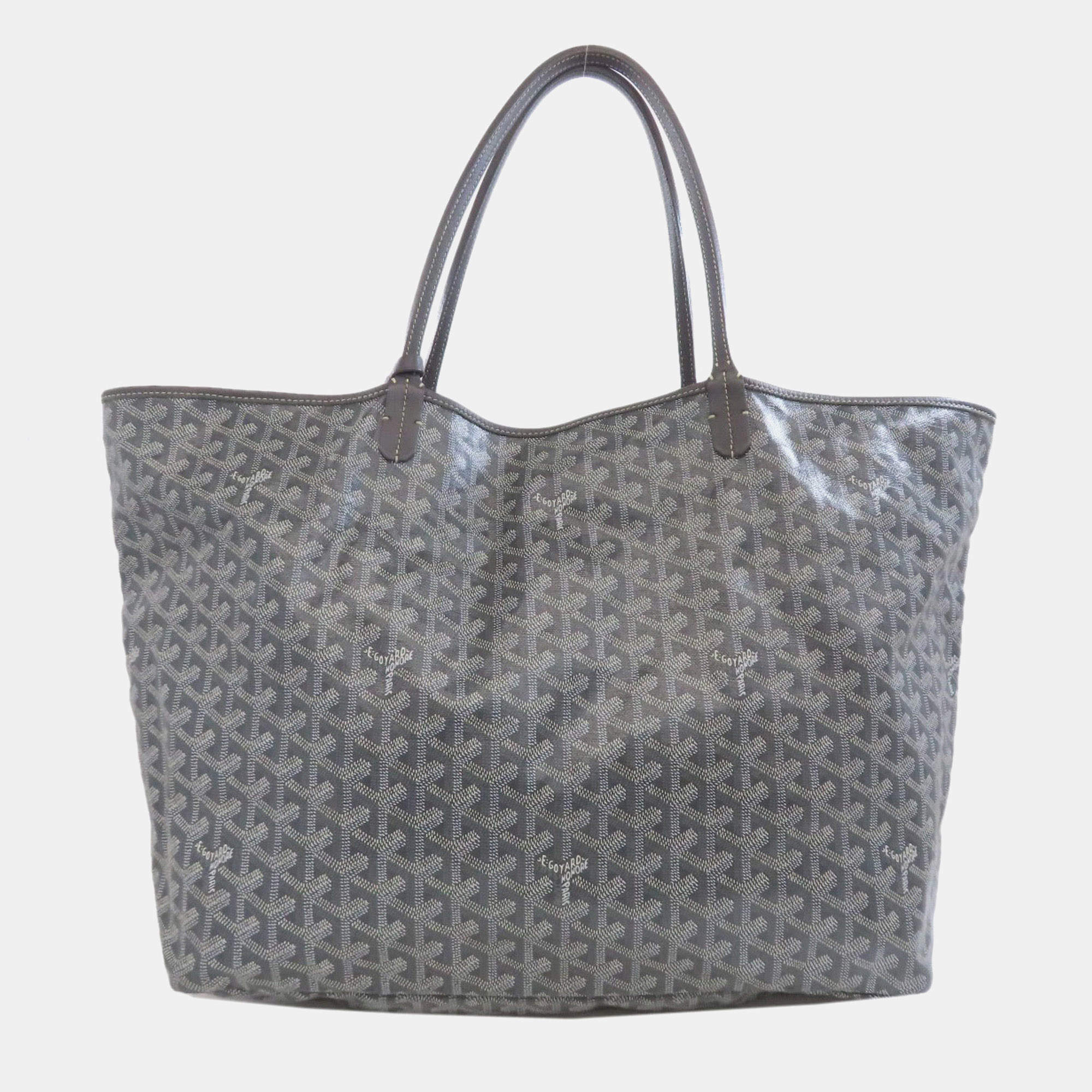 Goyard Grey  Coated Canvas Saint Louis Gm Tote Bag