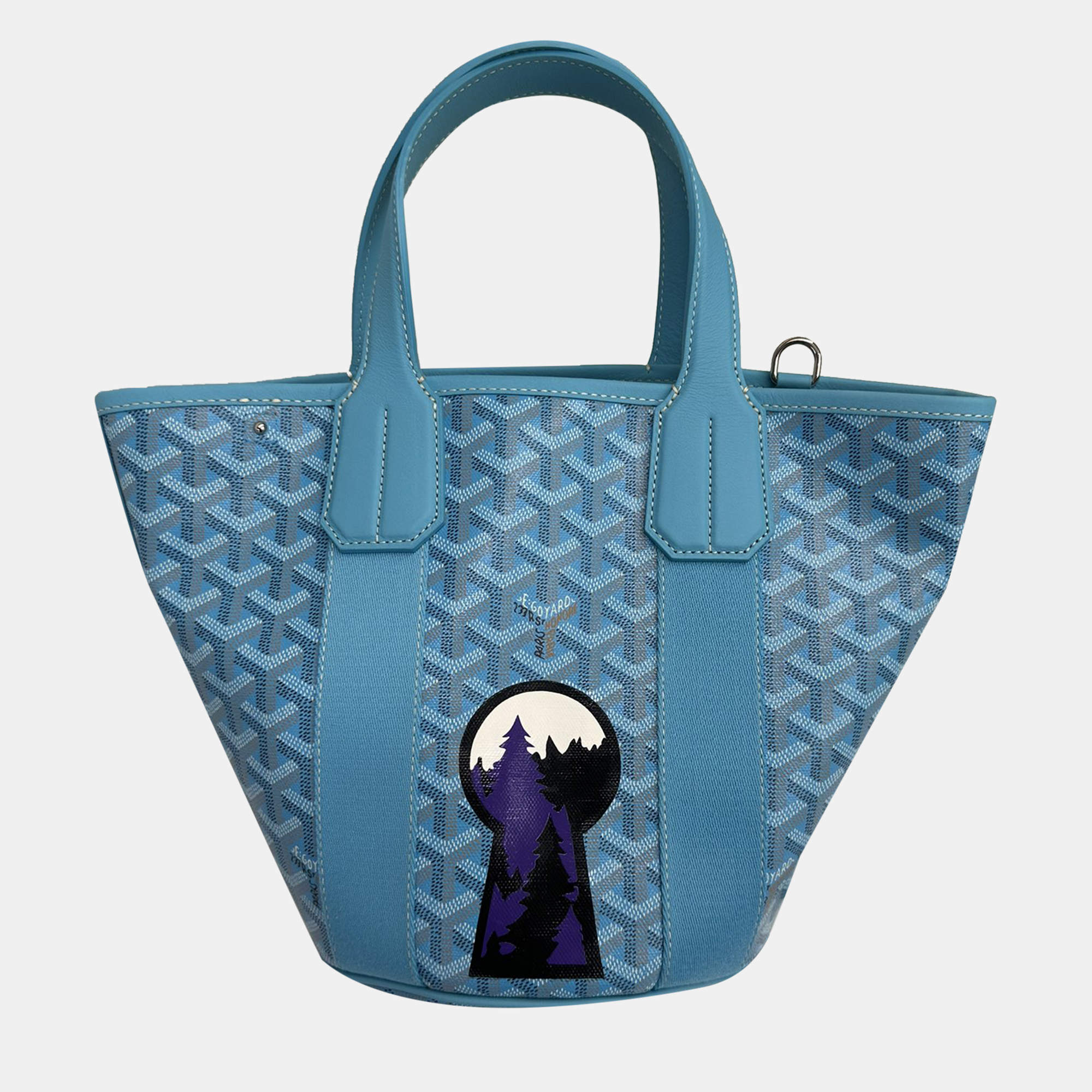 Goyard Lagoon Blue Saint Louis PM Beach Tote Bag