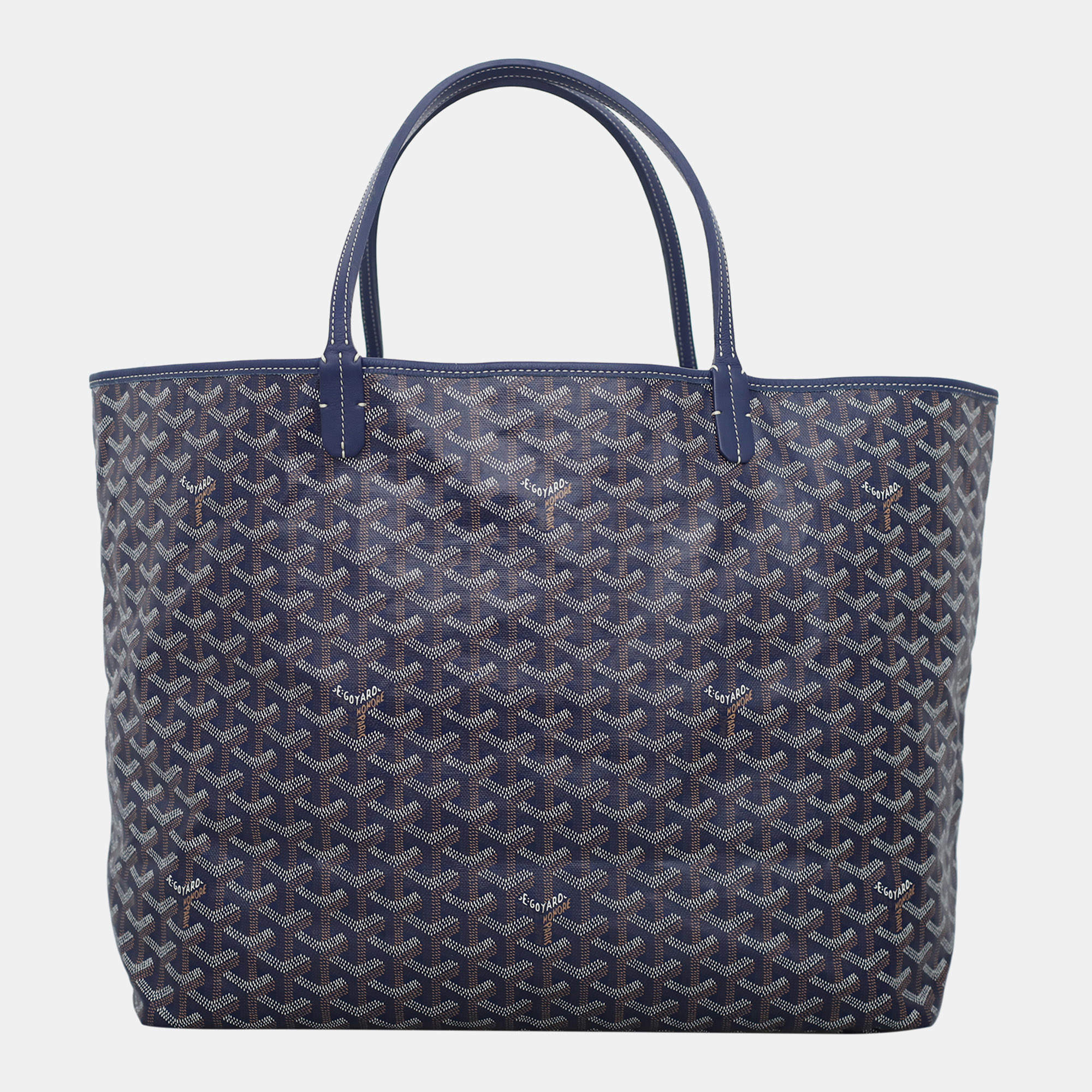 Goyard Blue Coated Canvas St Louis GM Tote Bag