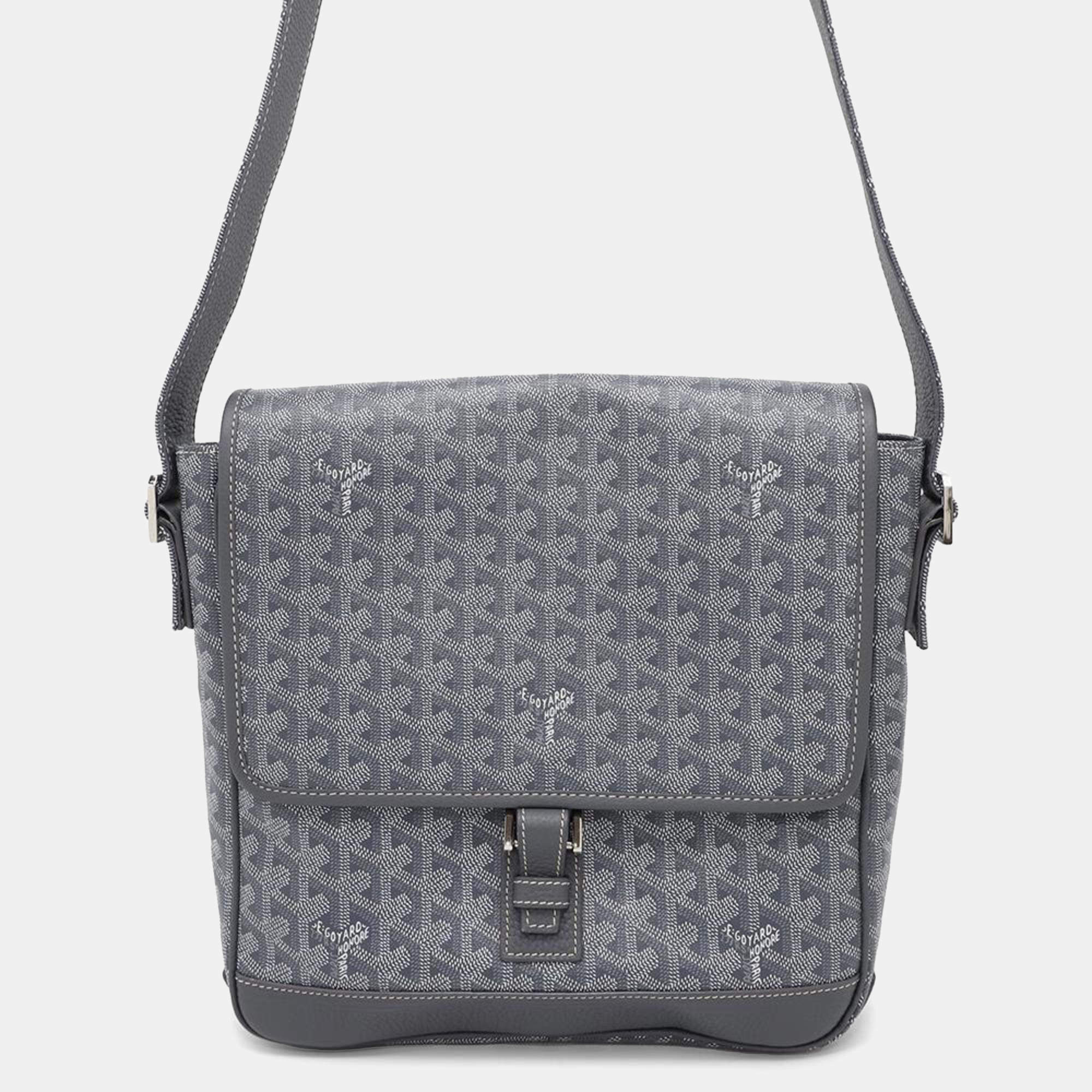 Goyard Gray Canvas Urbain MM Shoulder Bag