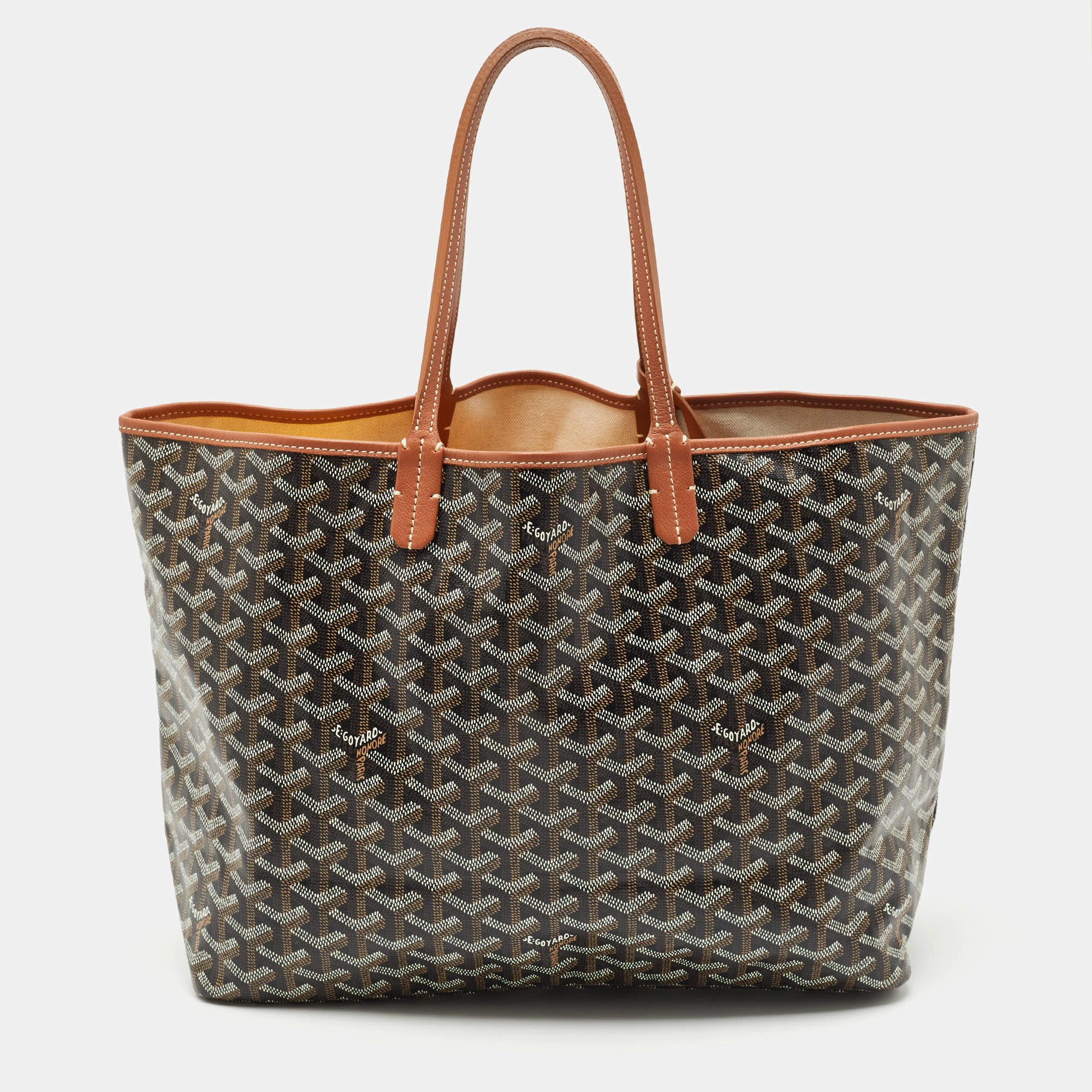 Goyard Brown Goyardine Coated Canvas Saint Louis PM Tote